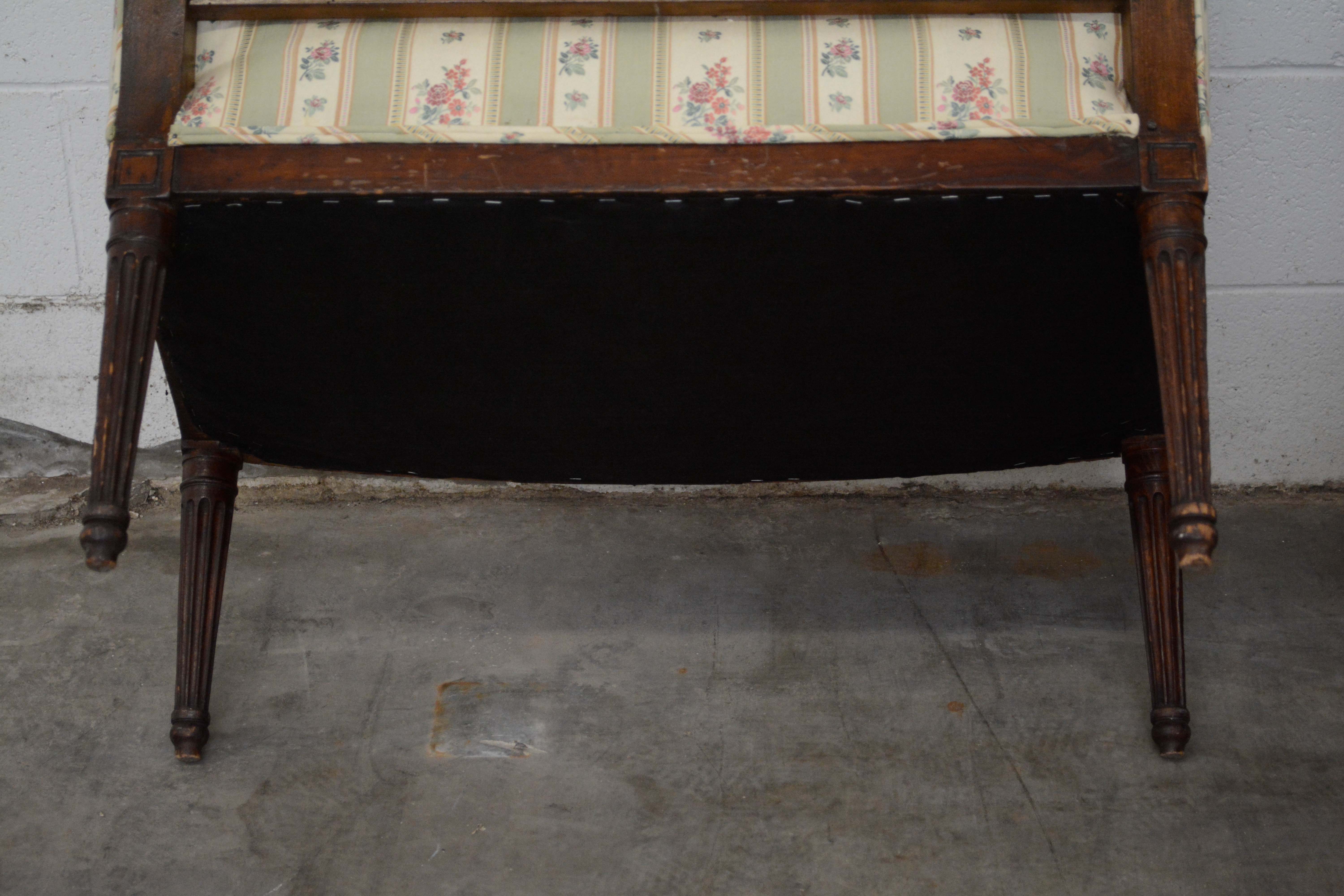 Pair of Louis XVI Style Bergères, Late 19th/Early 20th Century