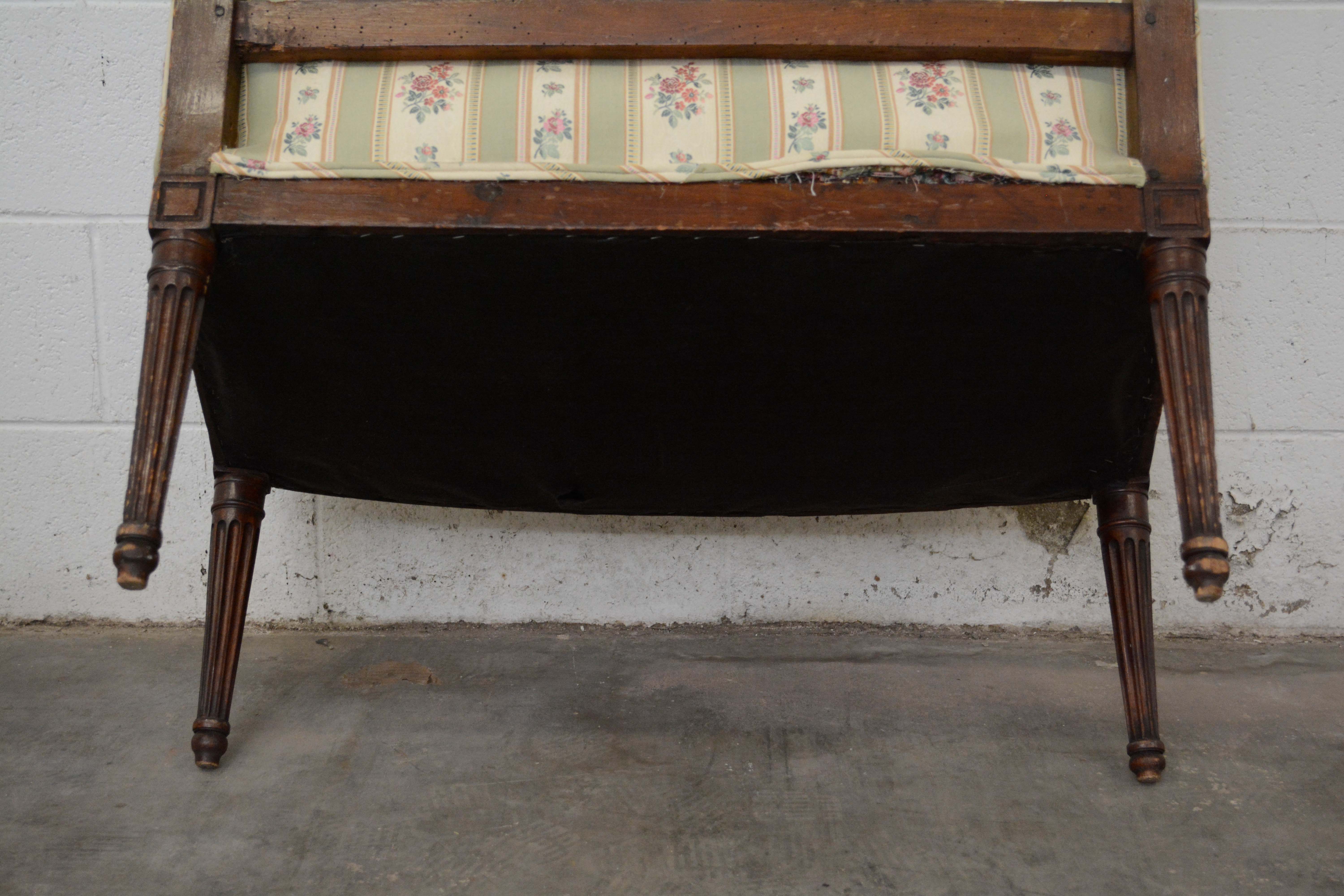 Pair of Louis XVI Style Bergères, Late 19th/Early 20th Century