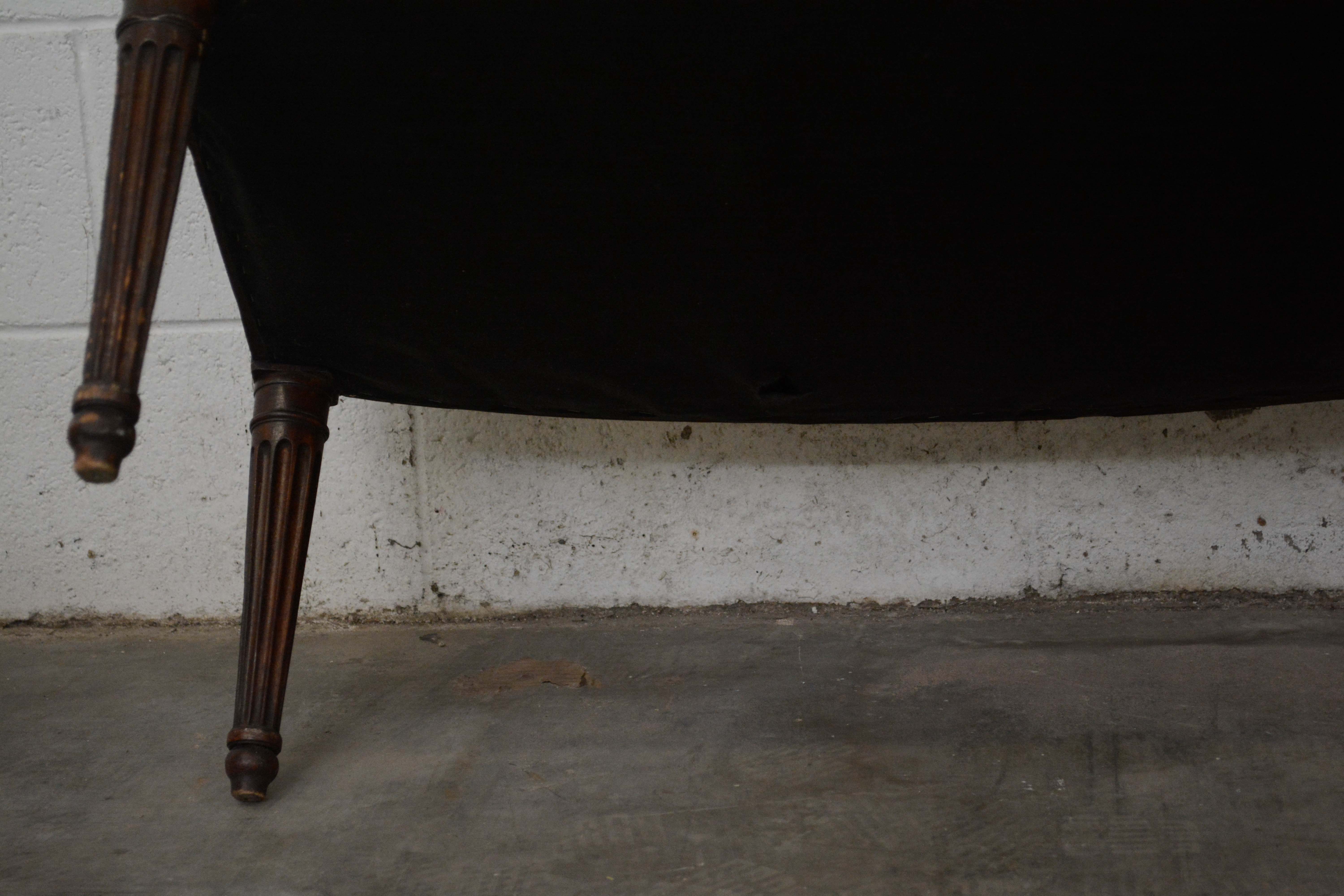 Pair of Louis XVI Style Bergères, Late 19th/Early 20th Century