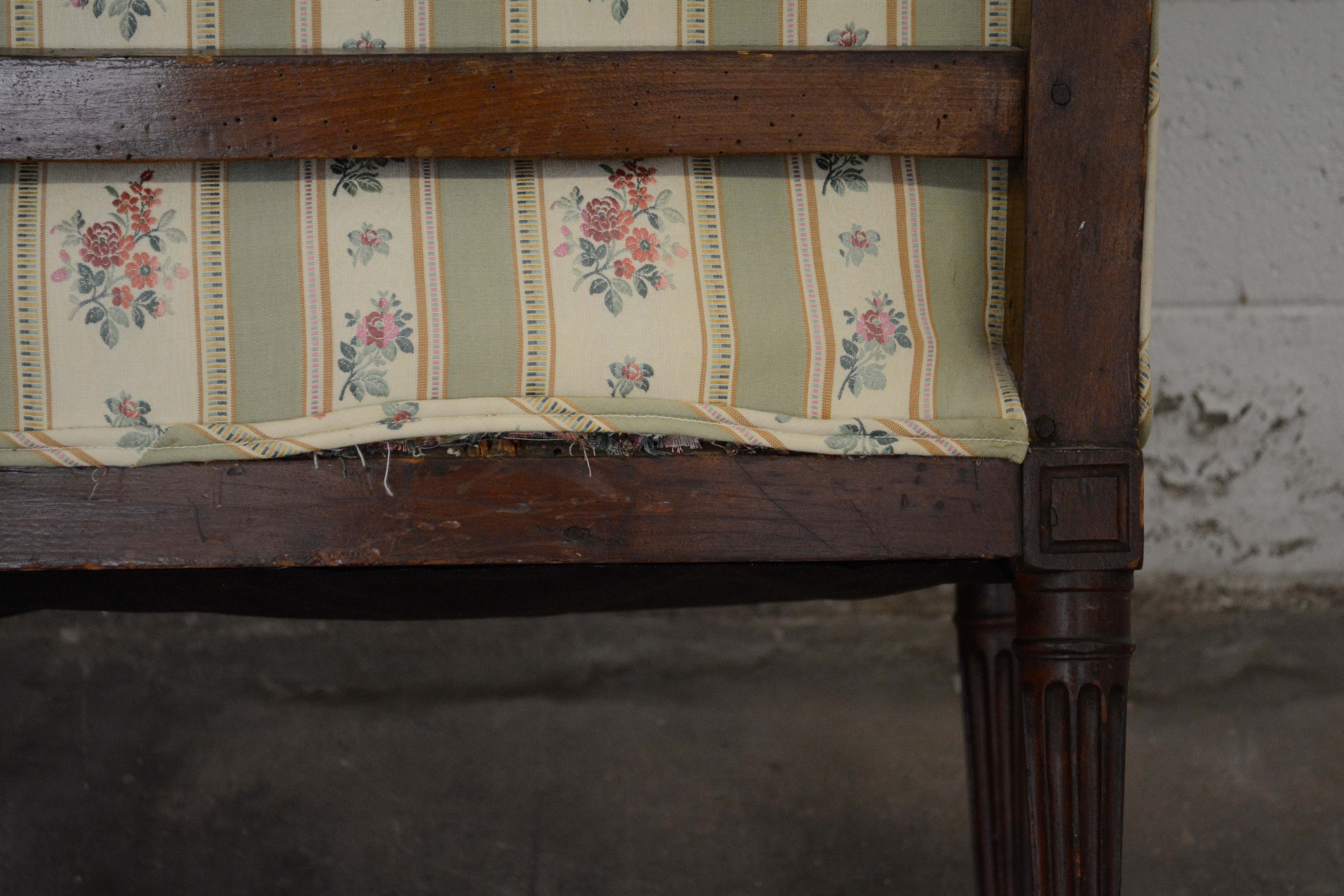 Pair of Louis XVI Style Bergères, Late 19th/Early 20th Century