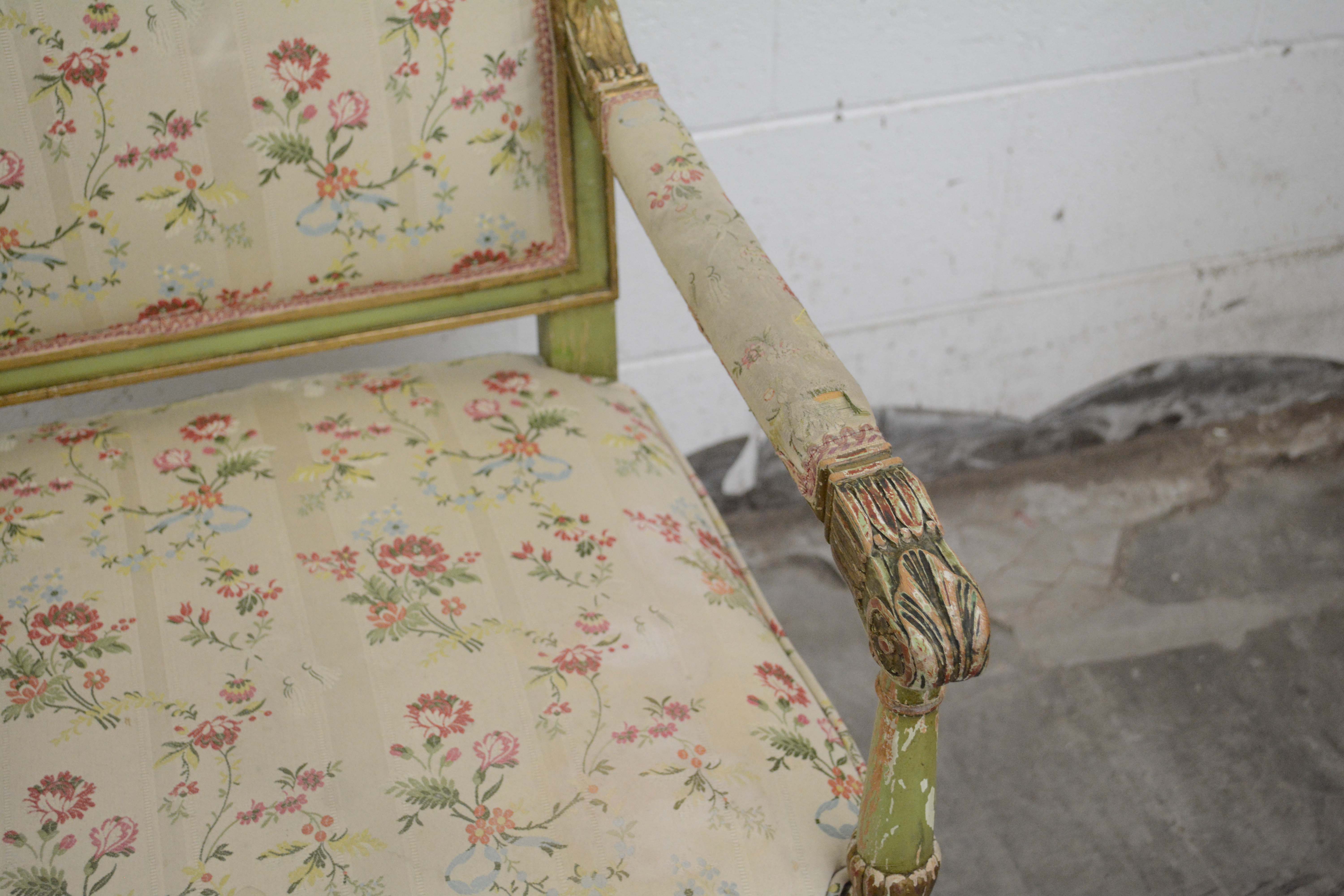 Louis XVI Style Painted Wooden Armchairs, 20th Century