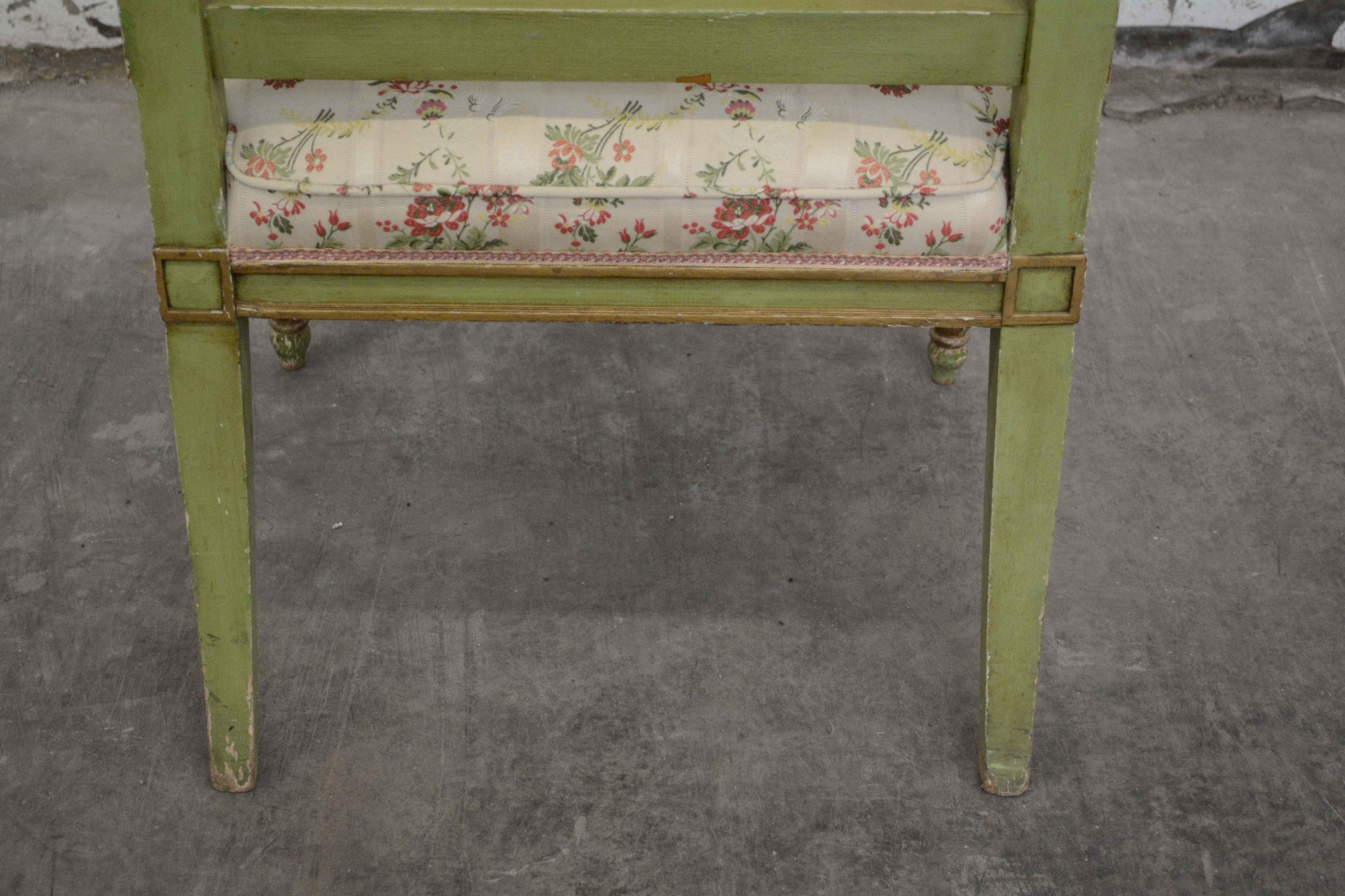 Louis XVI Style Painted Wooden Armchairs, 20th Century