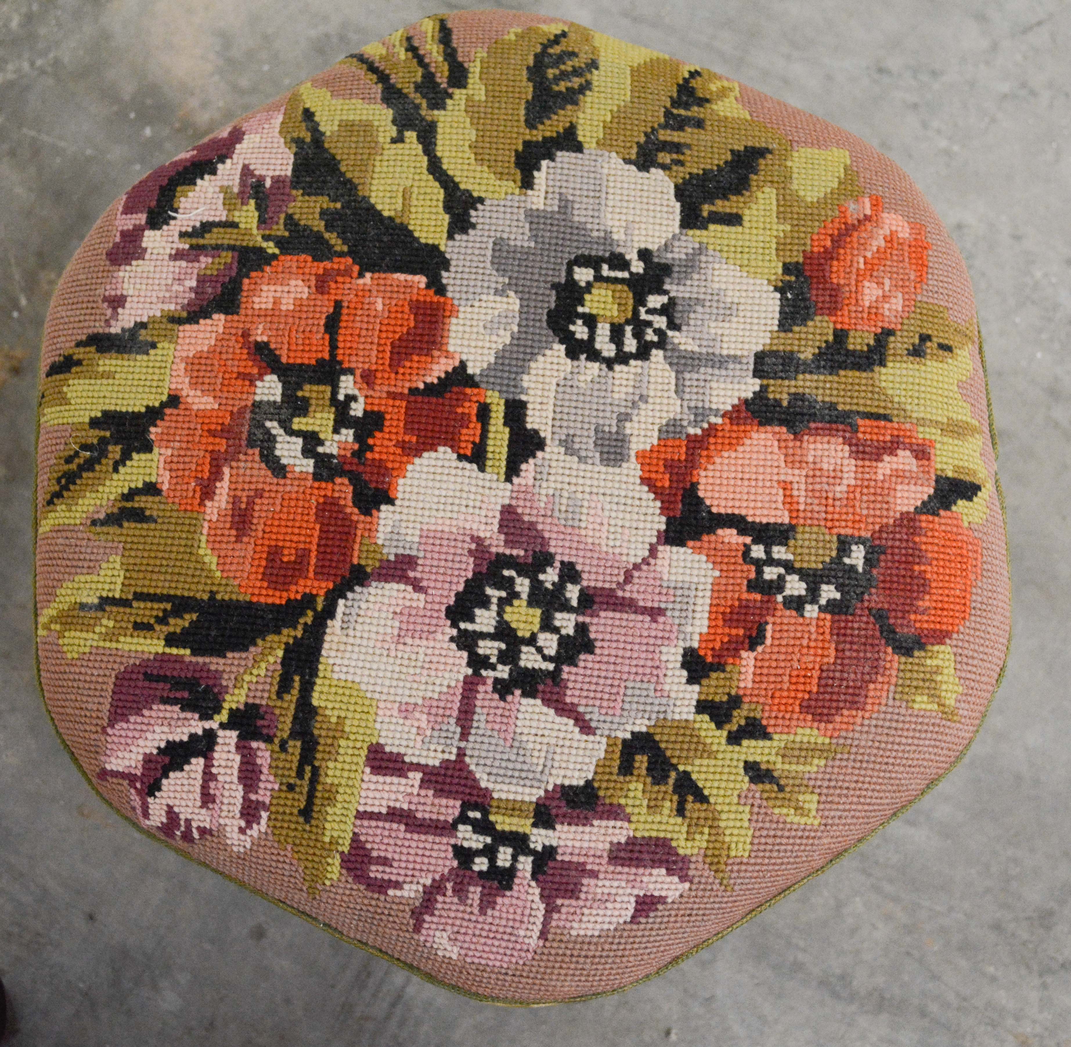 Two Needlepoint Footstools, 19th/20th Century