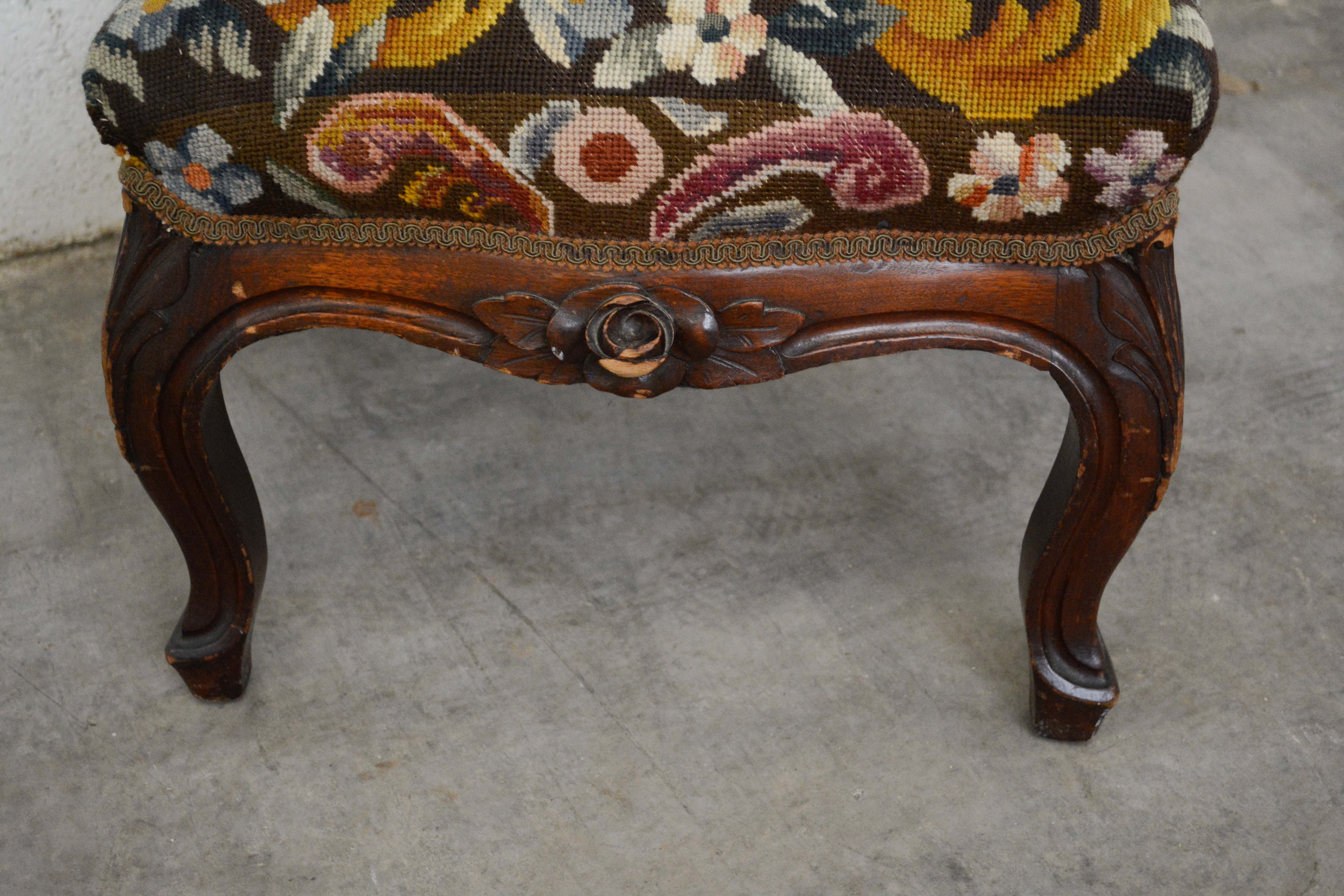 Two Needlepoint Footstools, 19th/20th Century