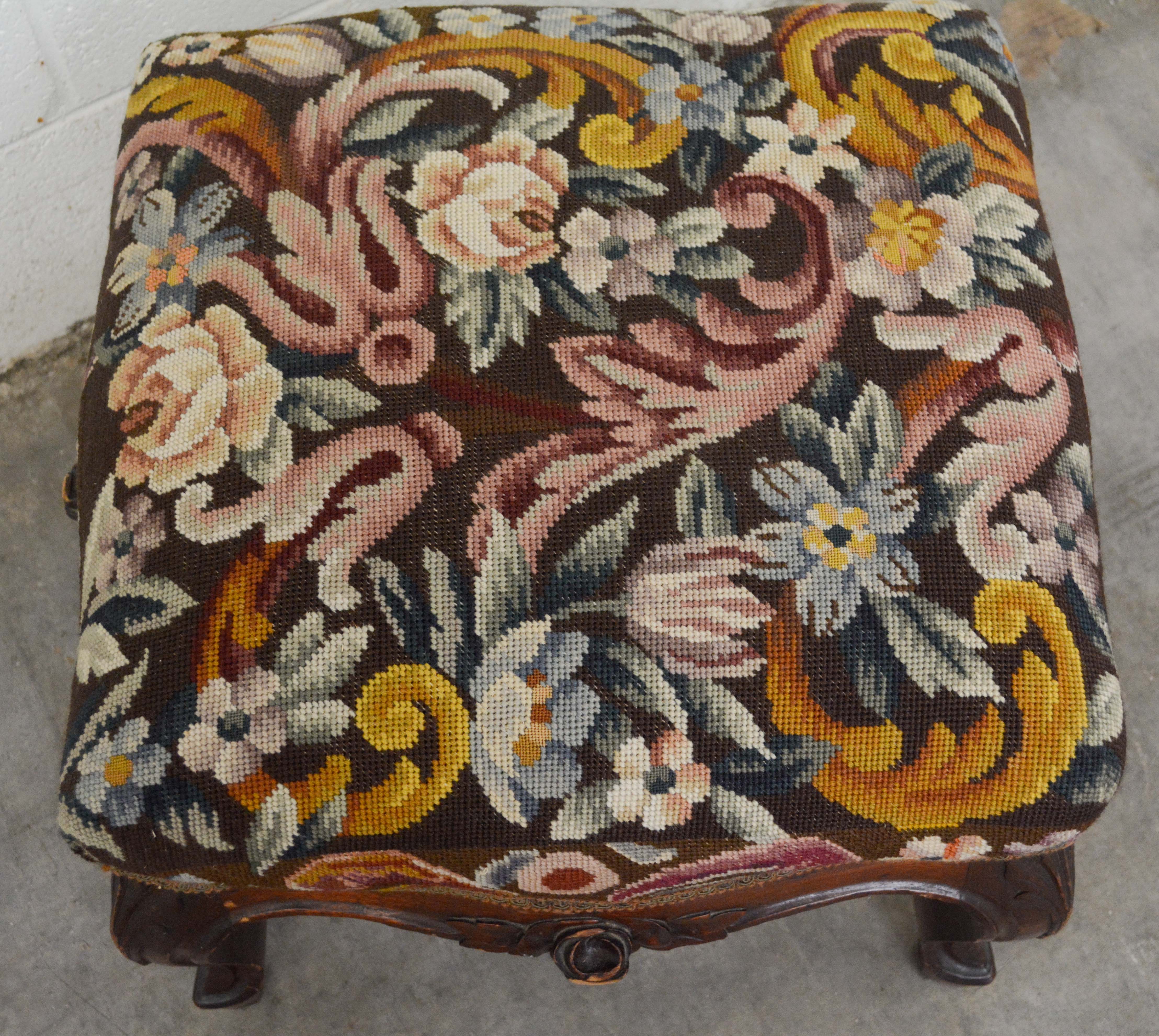 Two Needlepoint Footstools, 19th/20th Century