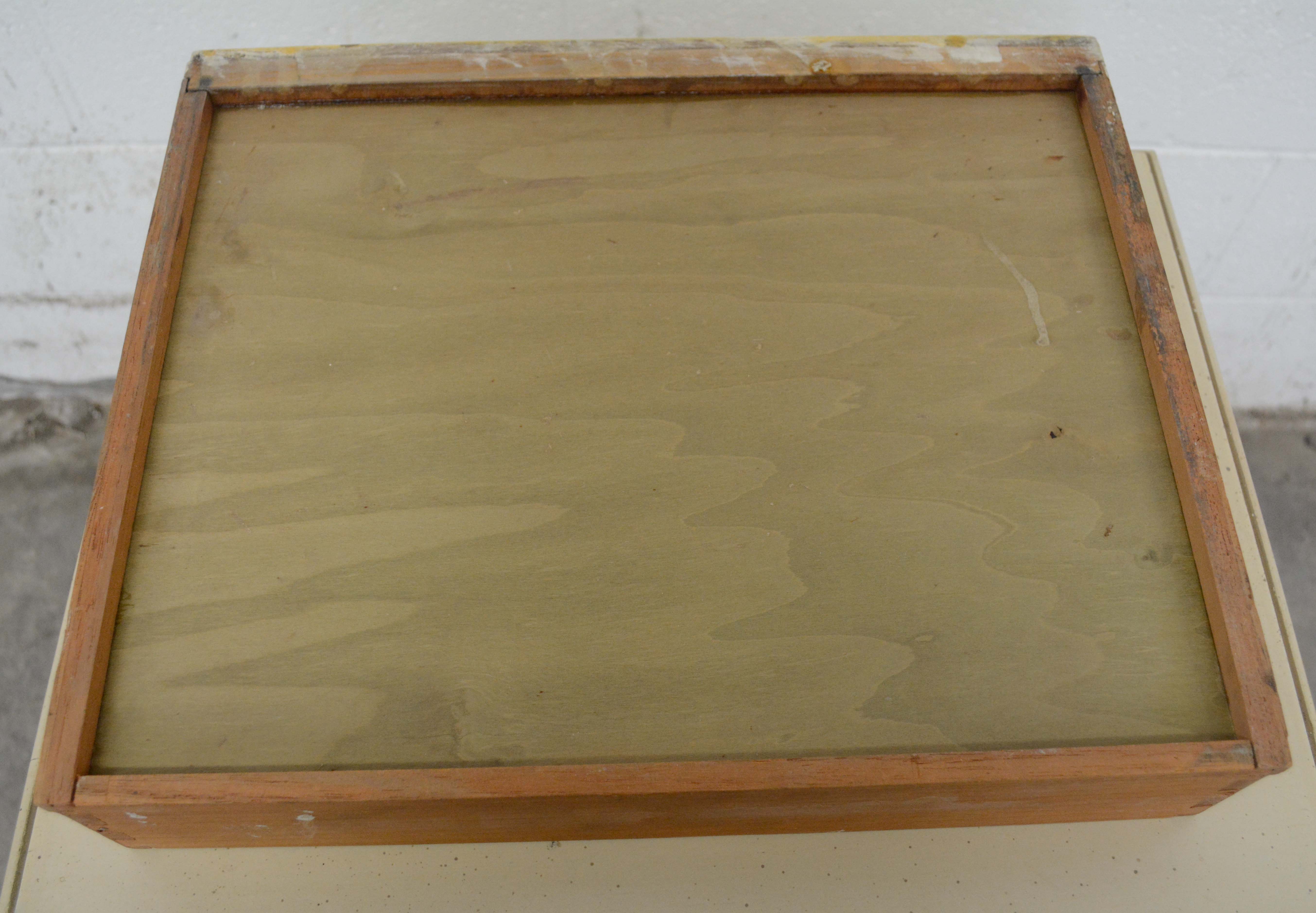 French Provincial Style Painted Wood Side Table, 20th Century