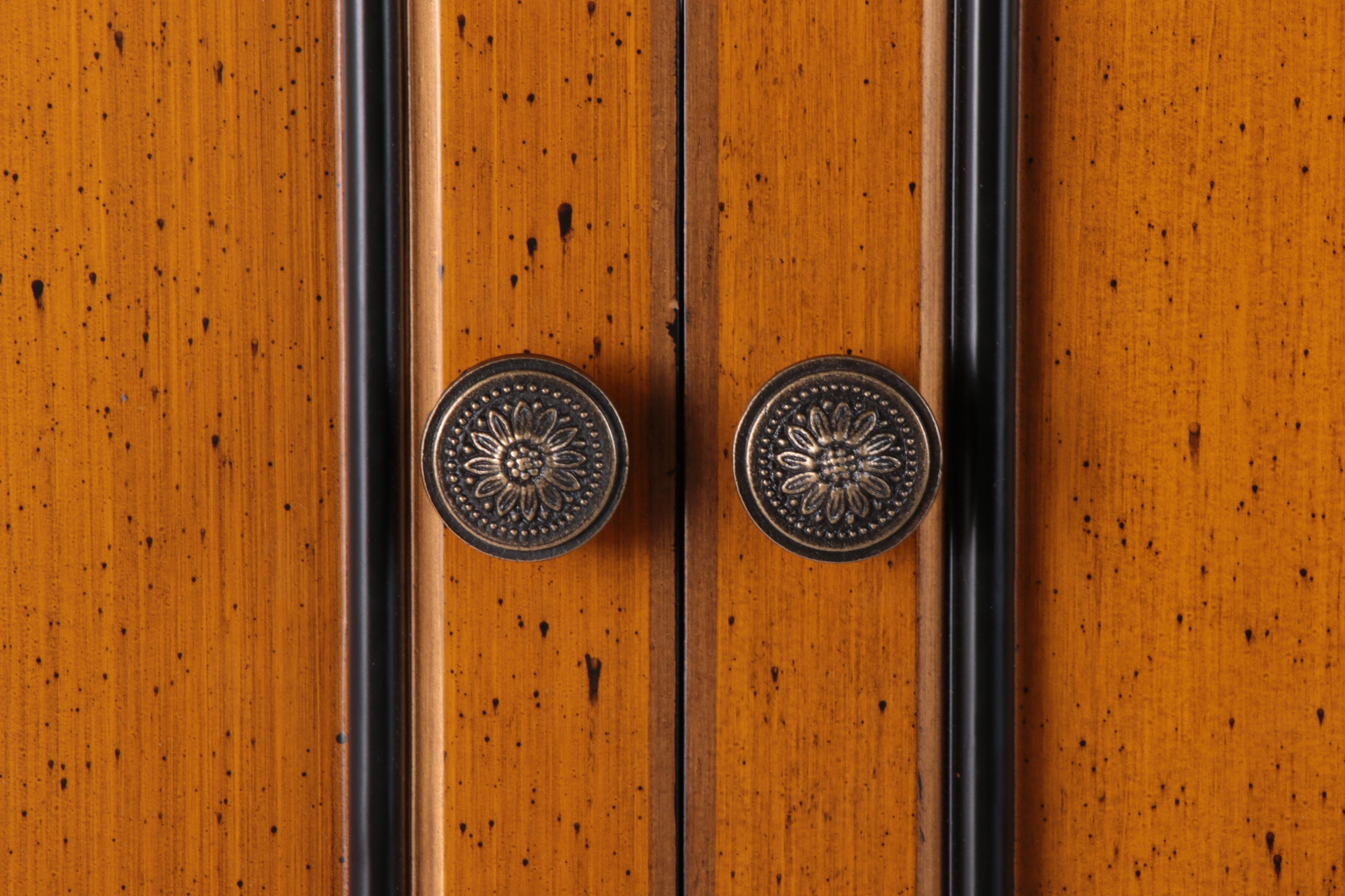 Robert Adams Style Painted Wood Entertainment Highboy by Chelsea House, 21st C.