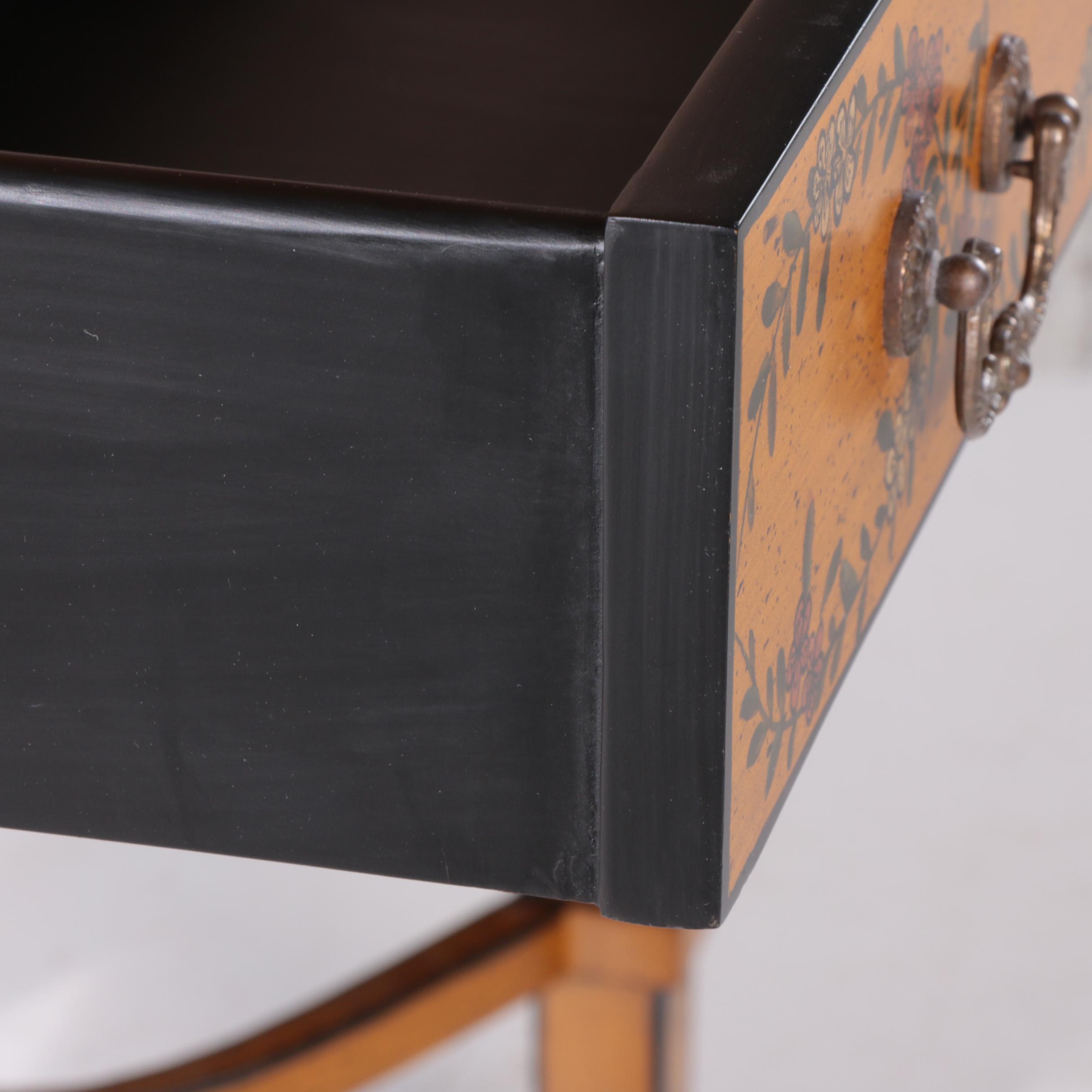 Robert Adams Style Painted Wood Entertainment Highboy by Chelsea House, 21st C.