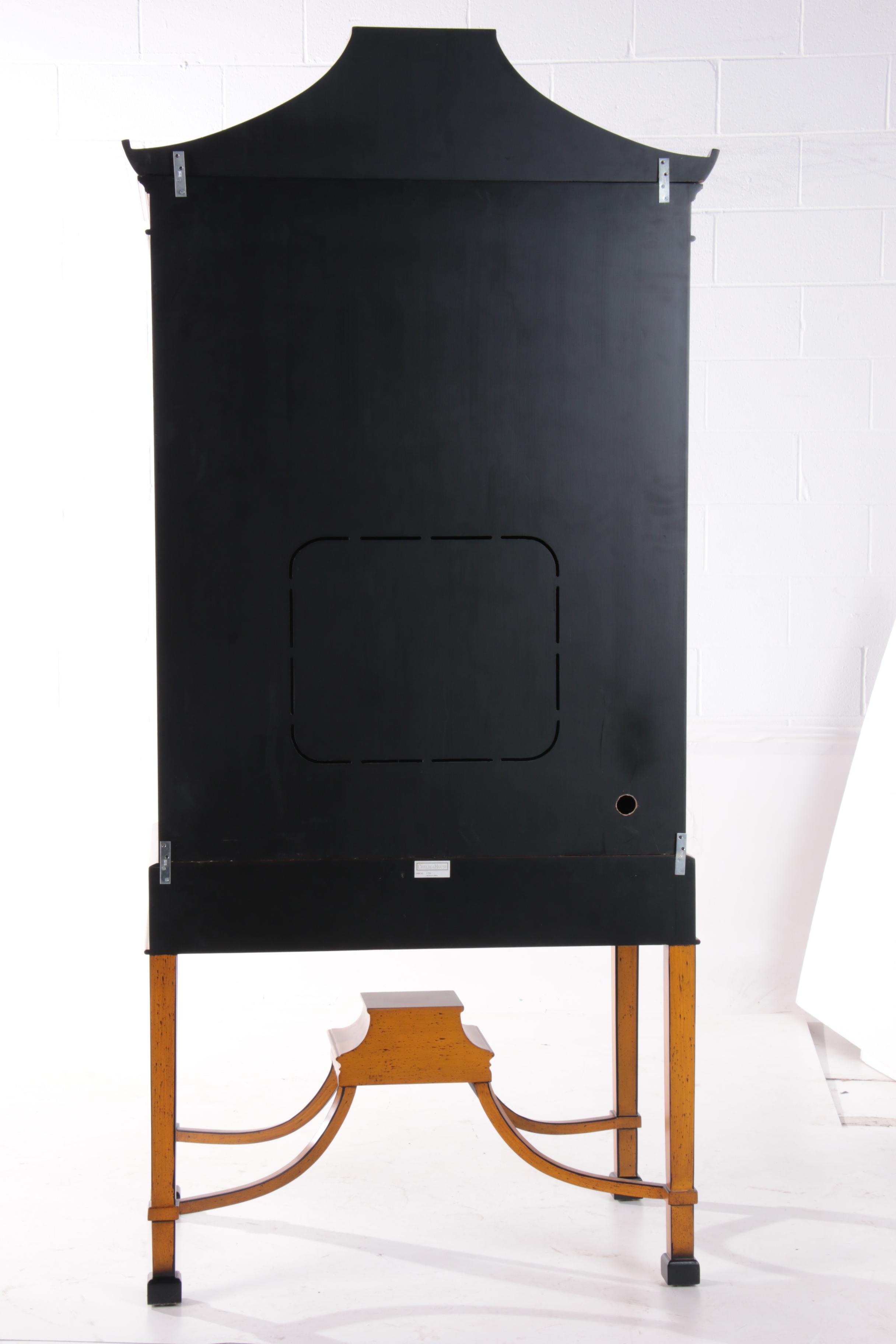 Robert Adams Style Painted Wood Entertainment Highboy by Chelsea House, 21st C.