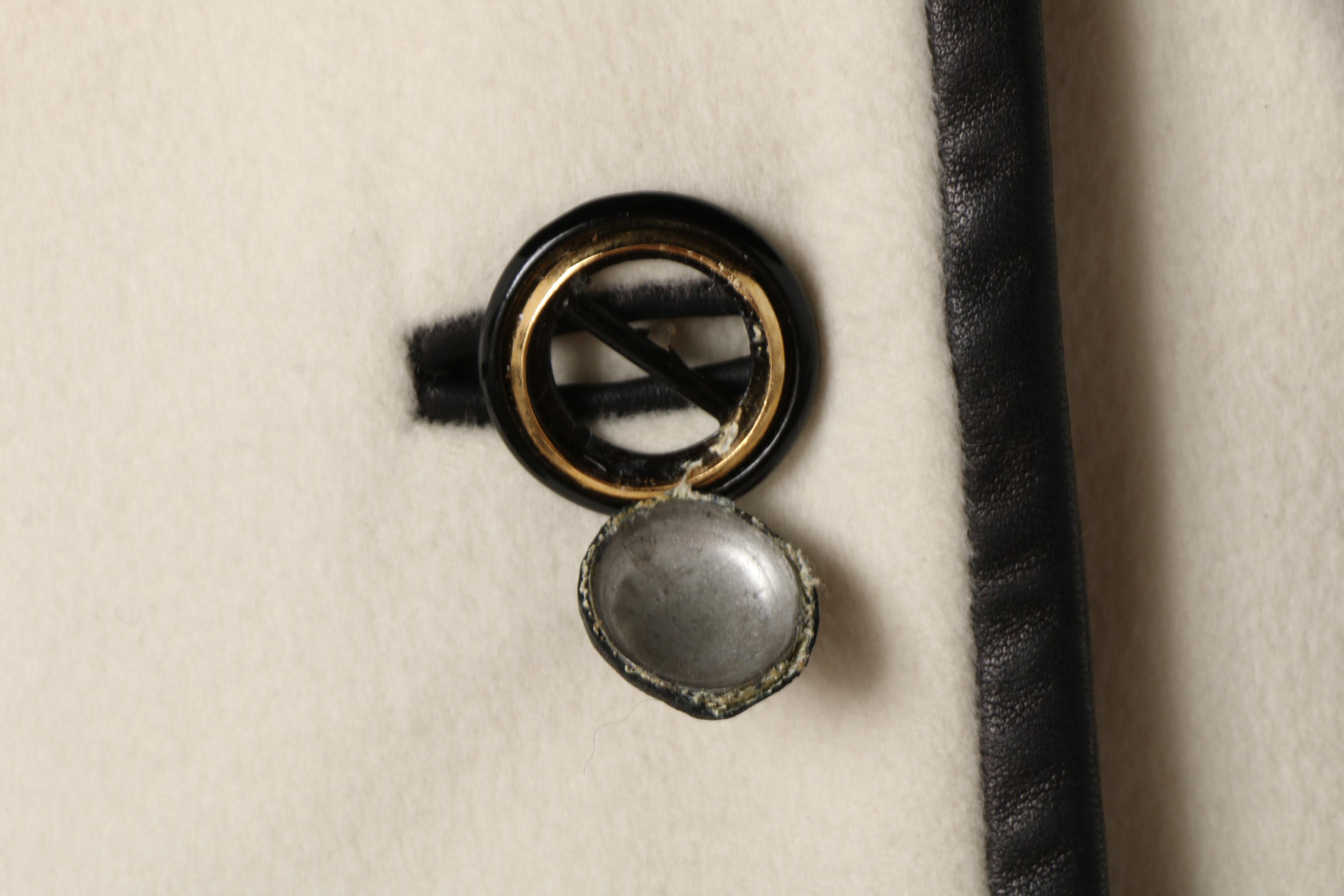 Women's 1980s Vintage Gianni Versace Couture Cashmere Jacket with Leather Trim