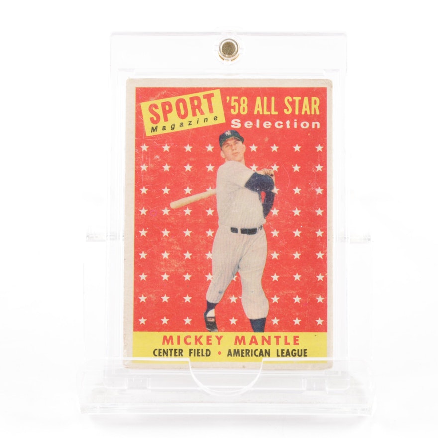1958 Topps #487 Mickey Mantle (HOF) Baseball Card