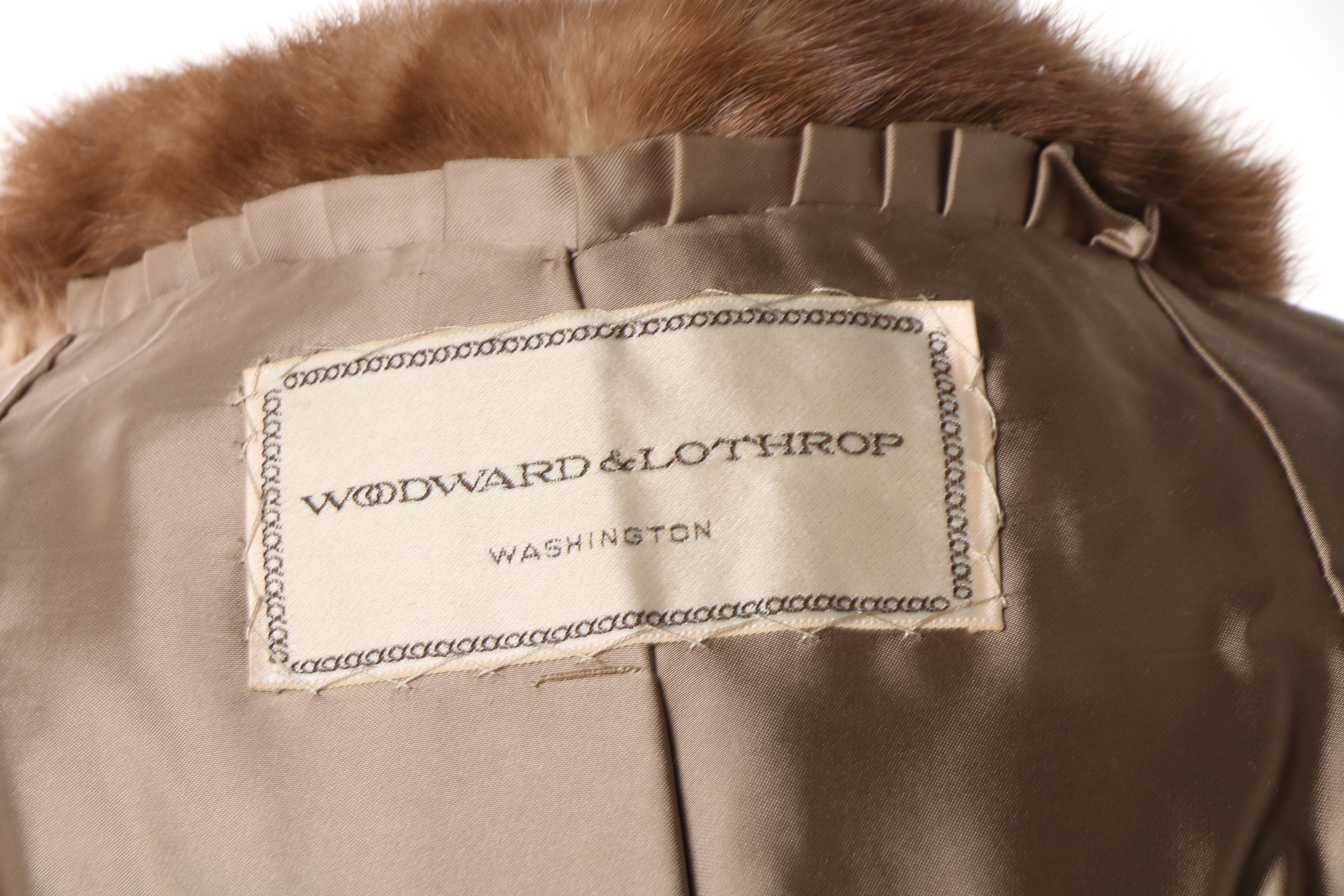 Women's Vintage Woodward & Lothrop Double-Breasted Mink Fur Coat