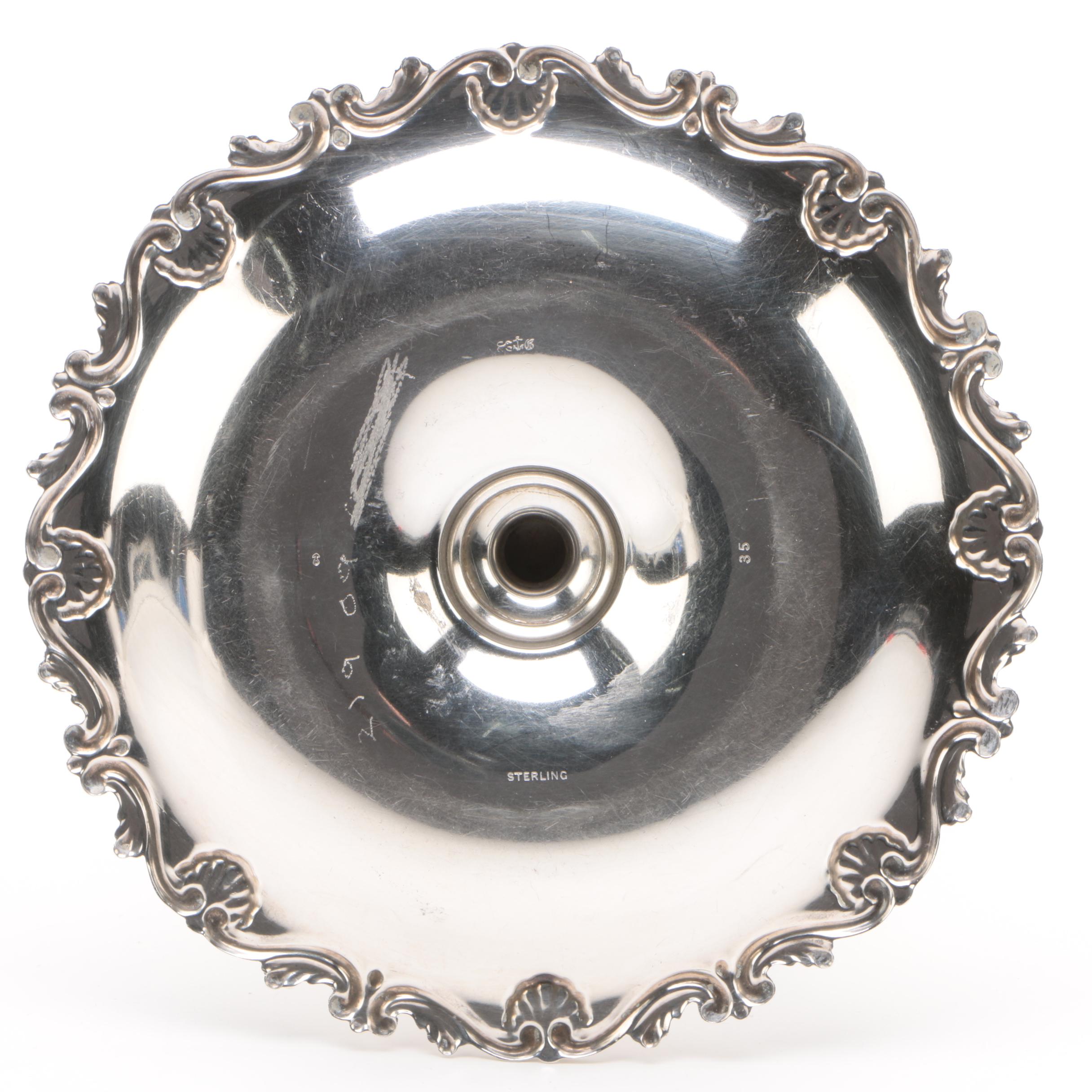 Gorham Sterling Silver Sauce Bowl with Attached Underplate, 1894