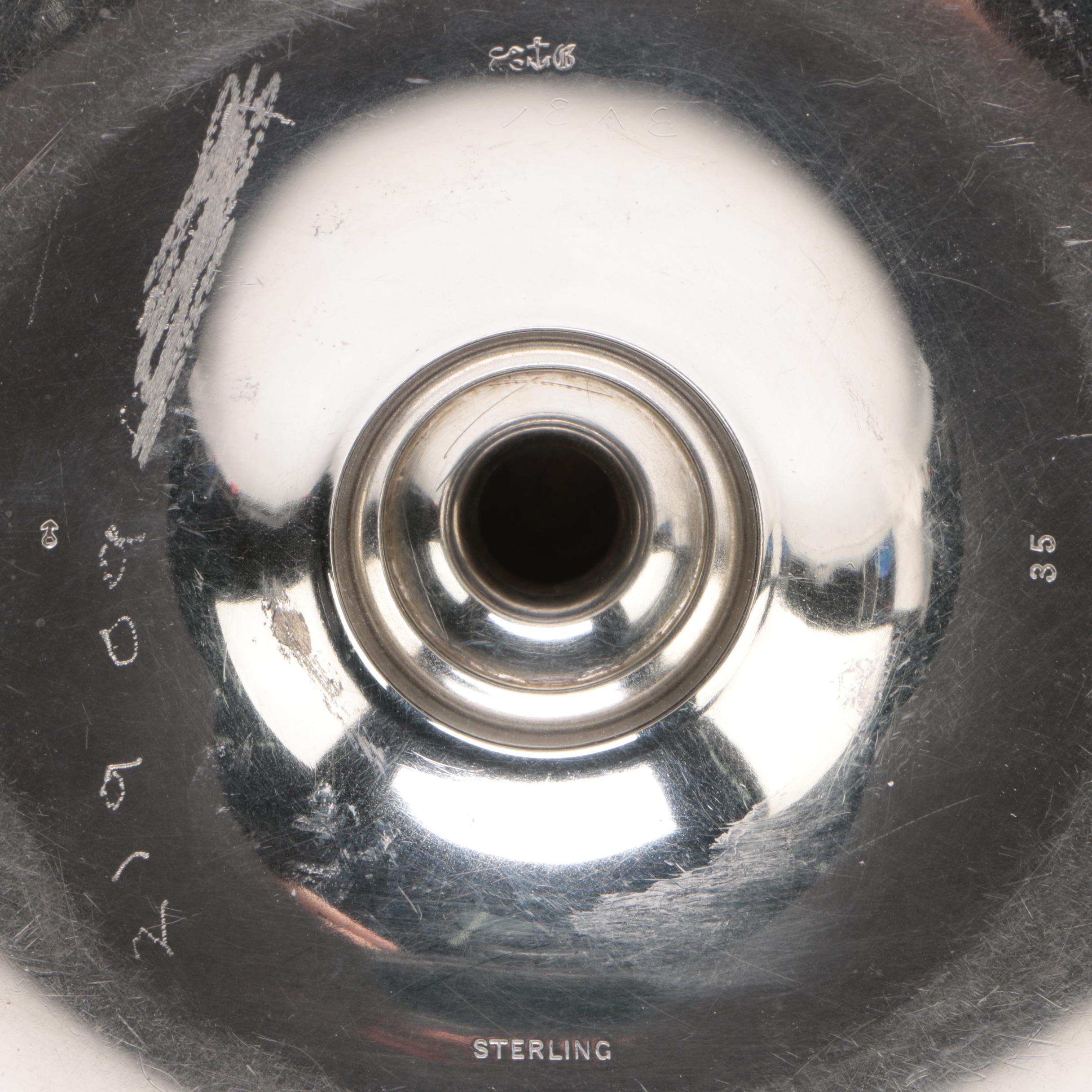 Gorham Sterling Silver Sauce Bowl with Attached Underplate, 1894