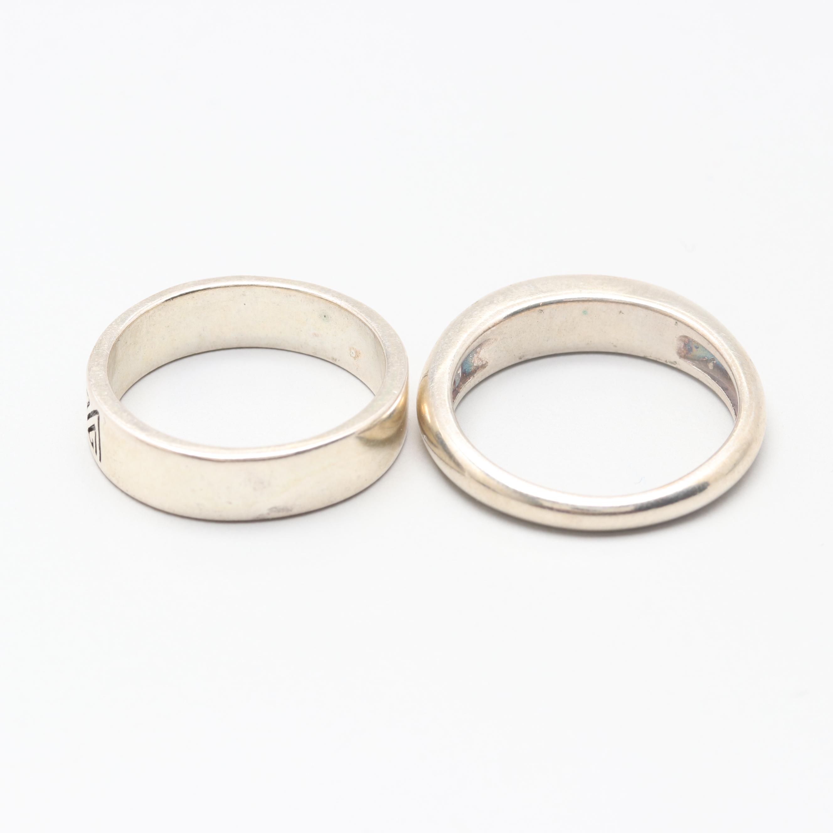 Carolyn Pollack Sterling Silver Inlaid Gemstone Rings