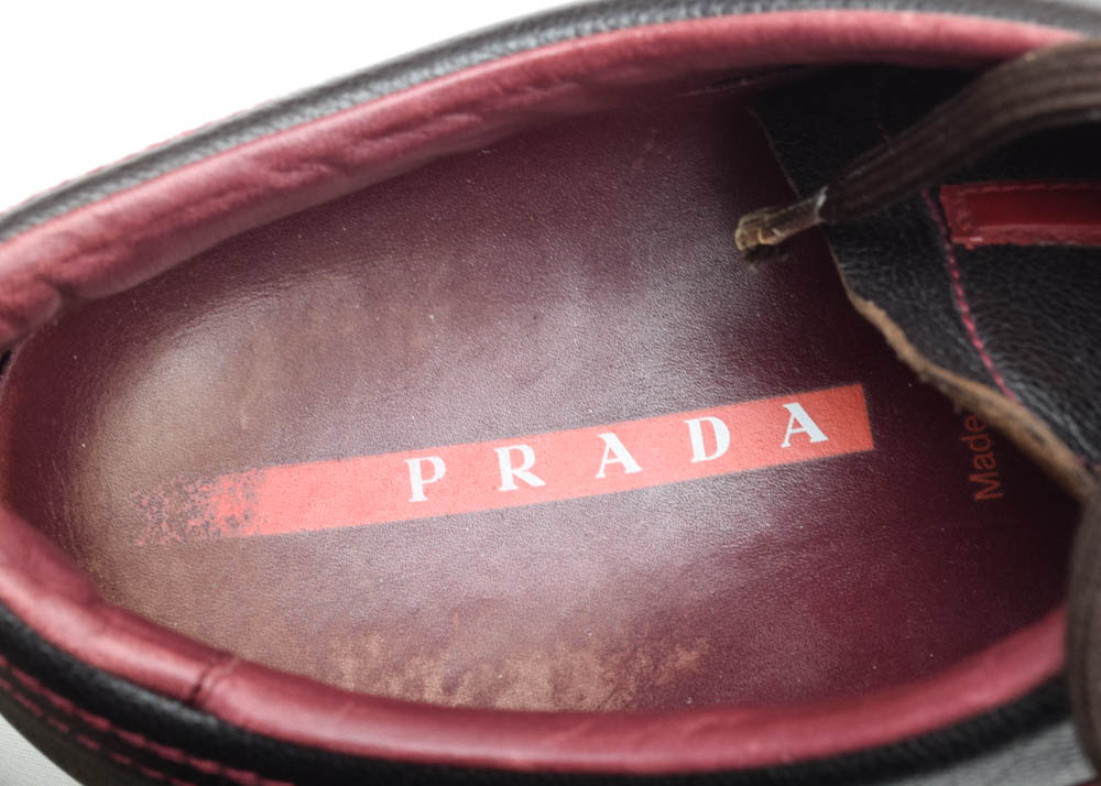 Mens Prada Leather Sneakers