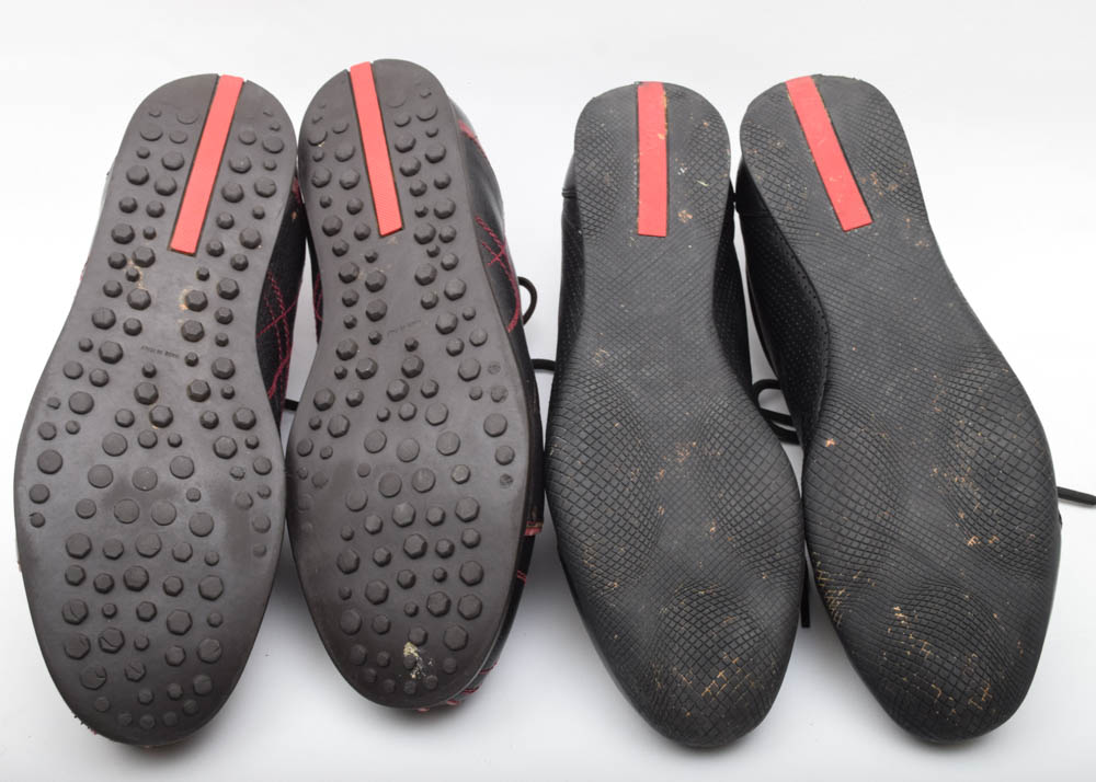 Mens Prada Leather Sneakers