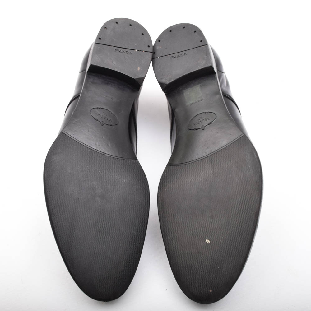 Men's Prada Black Leather Dress Shoes