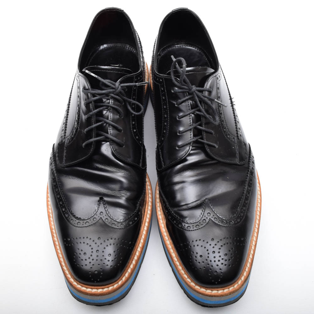 Men's Prada Wingtip Oxford Platform Brogues