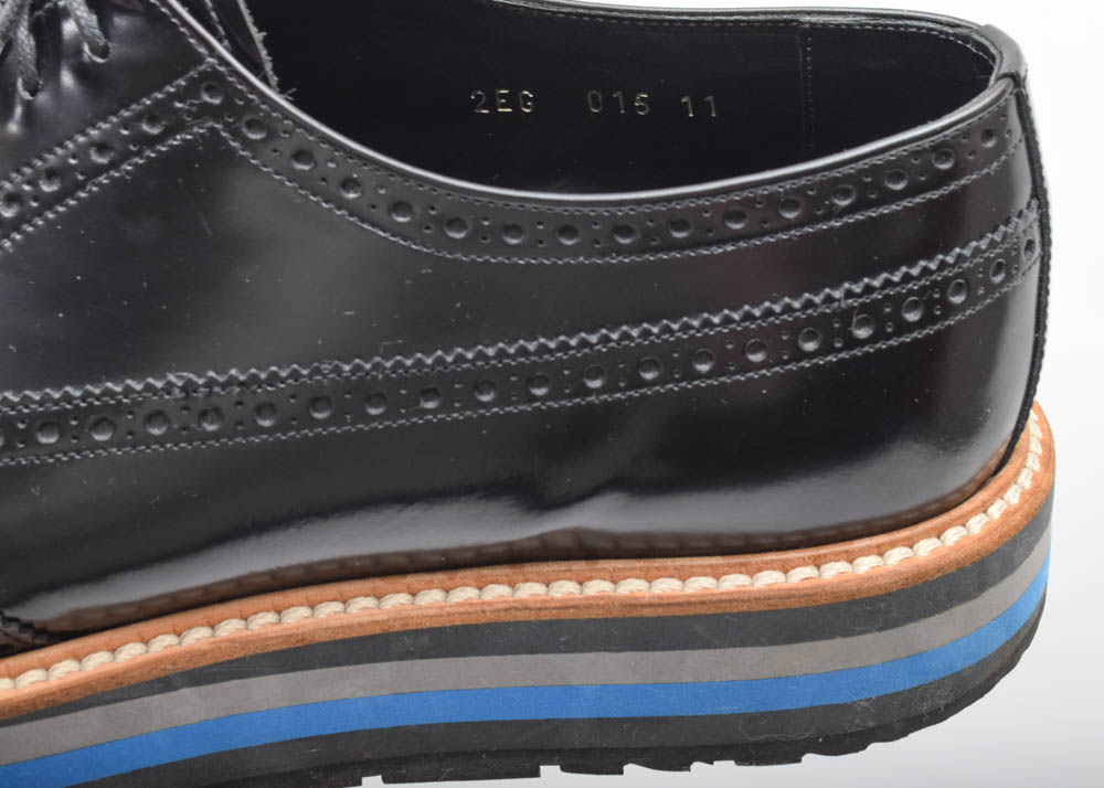 Men's Prada Wingtip Oxford Platform Brogues