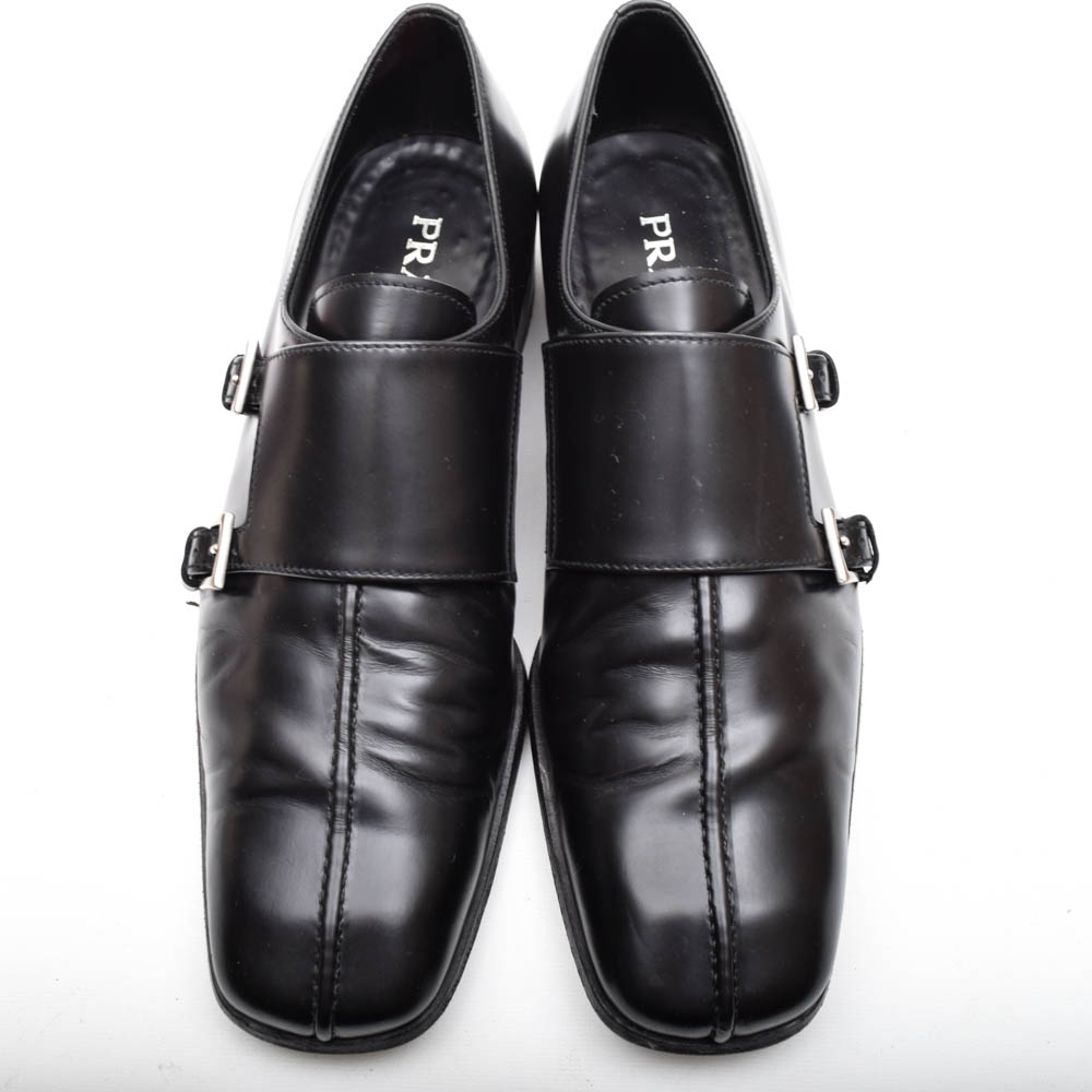 Men's Prada Monk Strap and Buckle Loafers