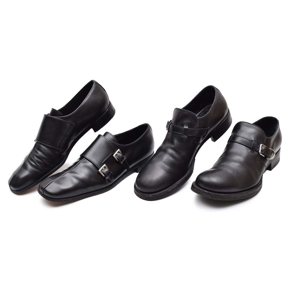 Men's Prada Monk Strap and Buckle Loafers