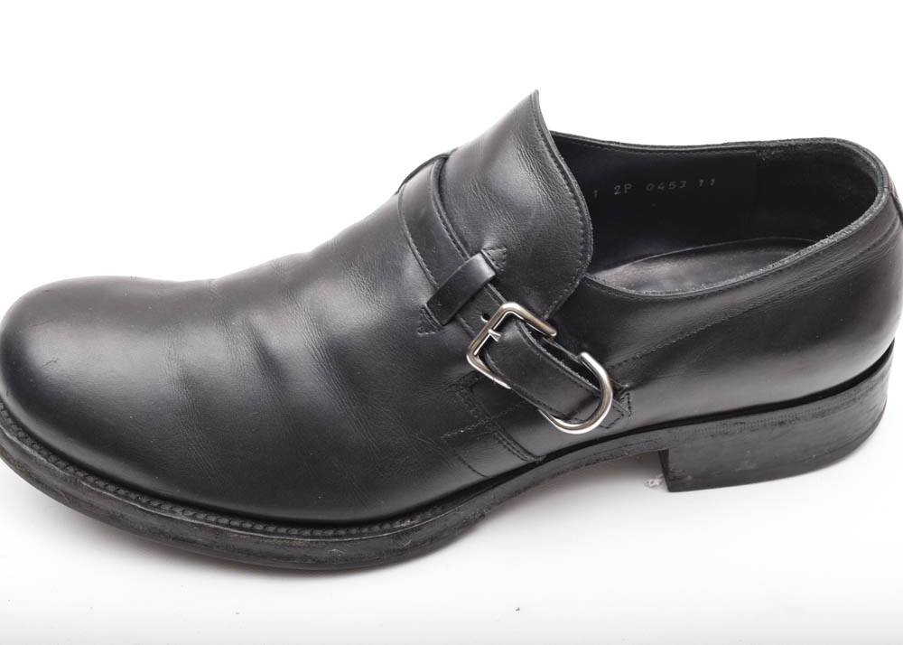 Men's Prada Monk Strap and Buckle Loafers