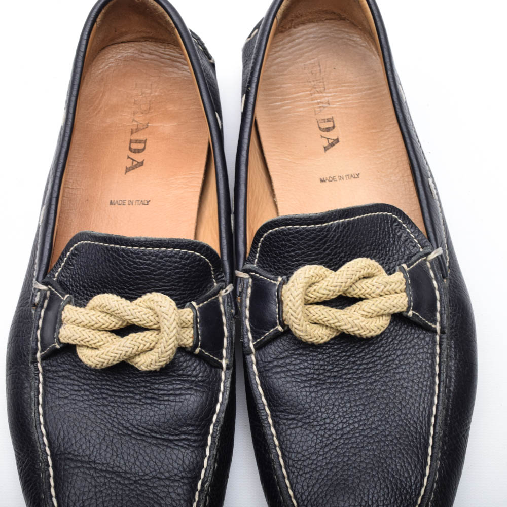 Men's Prada Navy Driving Shoes