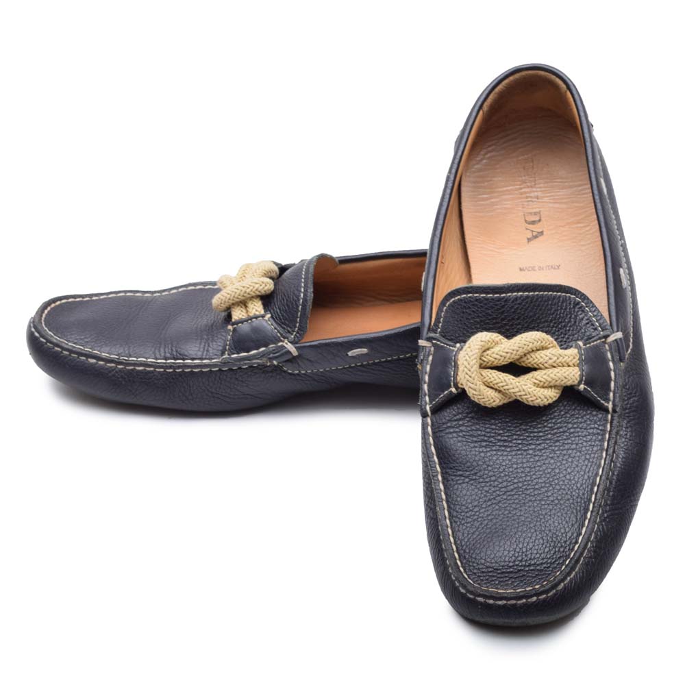 Men's Prada Navy Driving Shoes