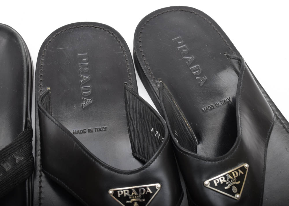 Men's Prada Leather Sandals