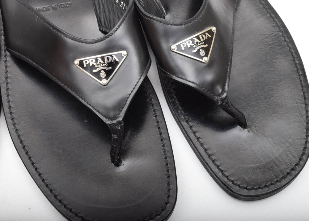 Men's Prada Leather Sandals