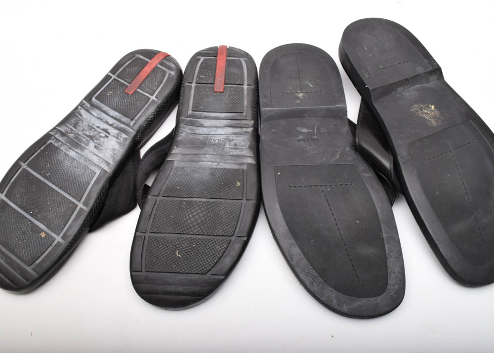 Men's Prada Leather Sandals