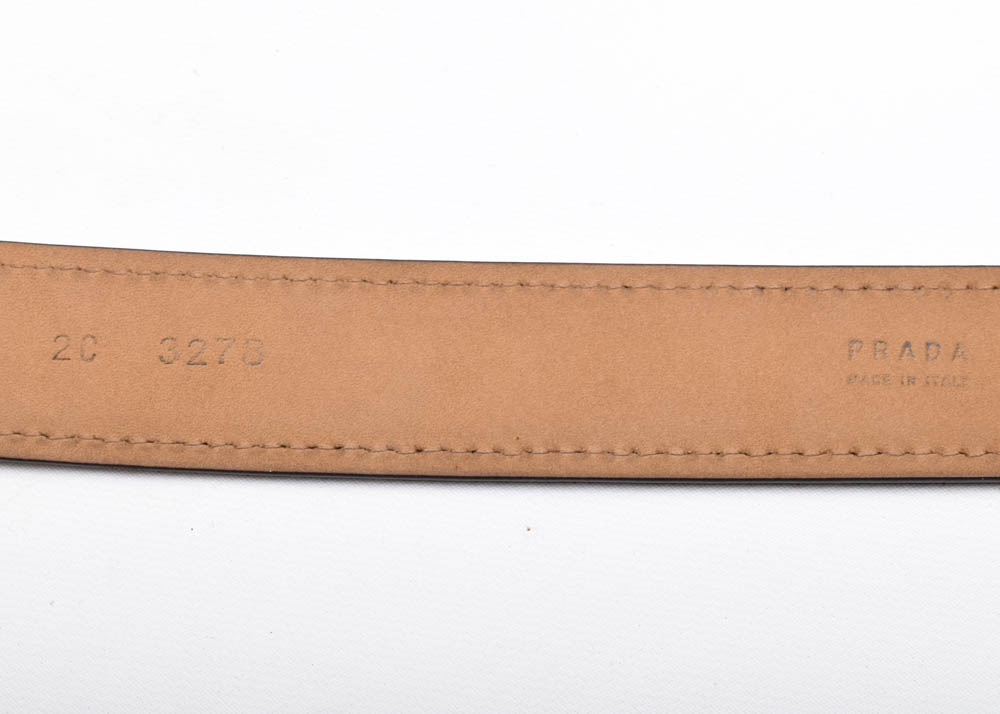 Men's Prada Black Leather Belt