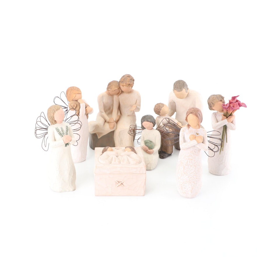 Willow Tree Resin Figurines featuring "Angel of Remembrance"