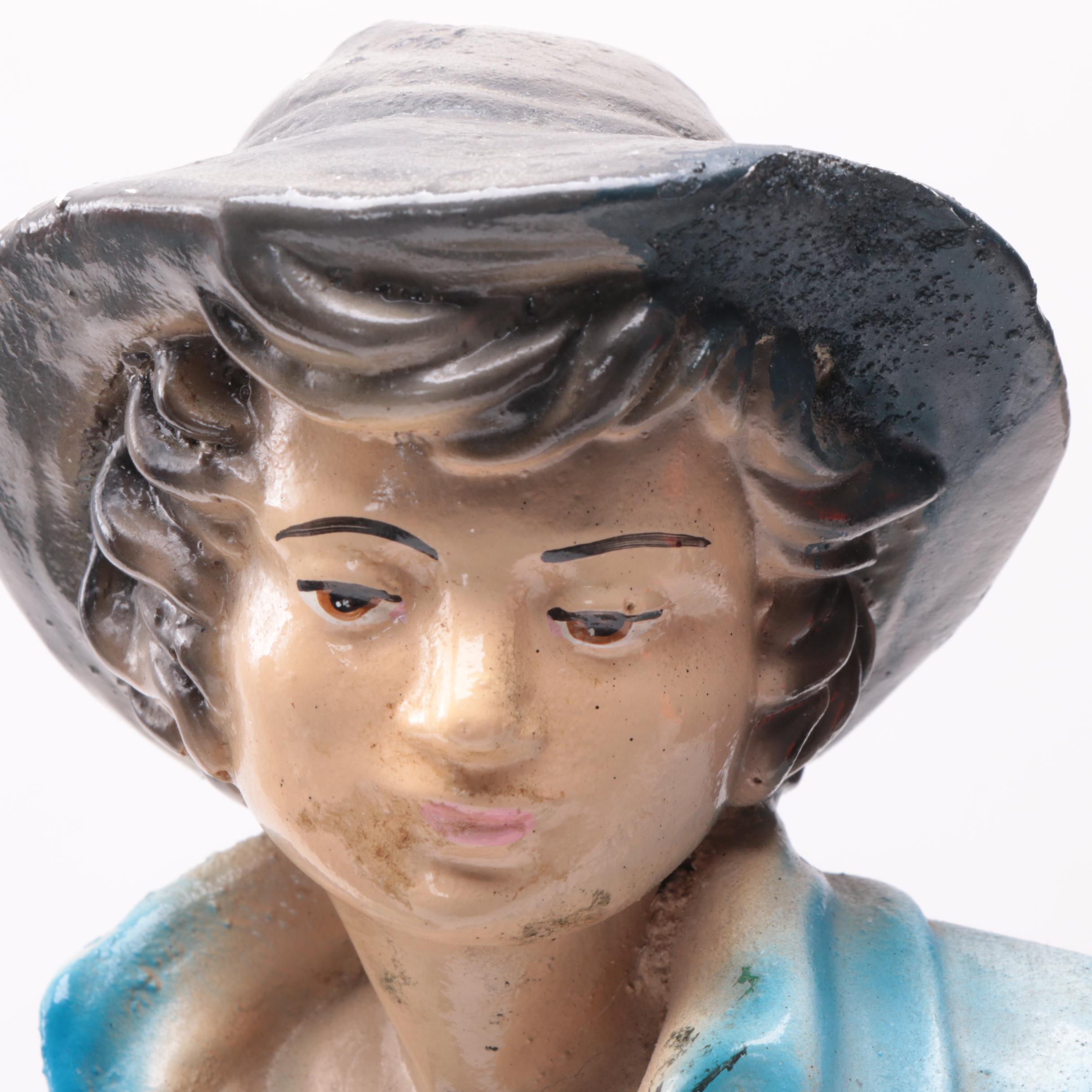 Chalkware Figurines of a Pastoral Couple