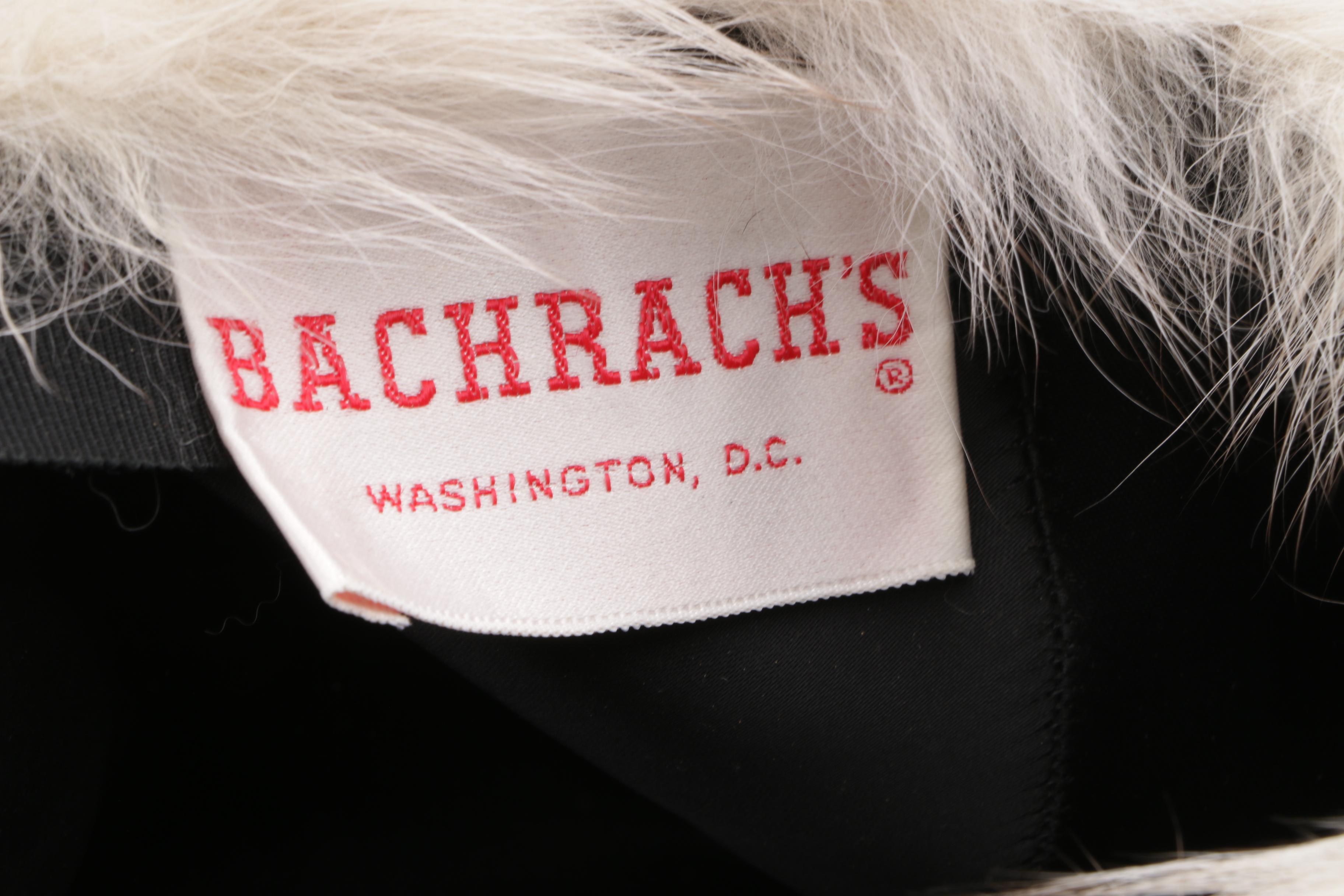 Women's Vintage Bachrach's Millinery Fox Fur Hat with Hat Box