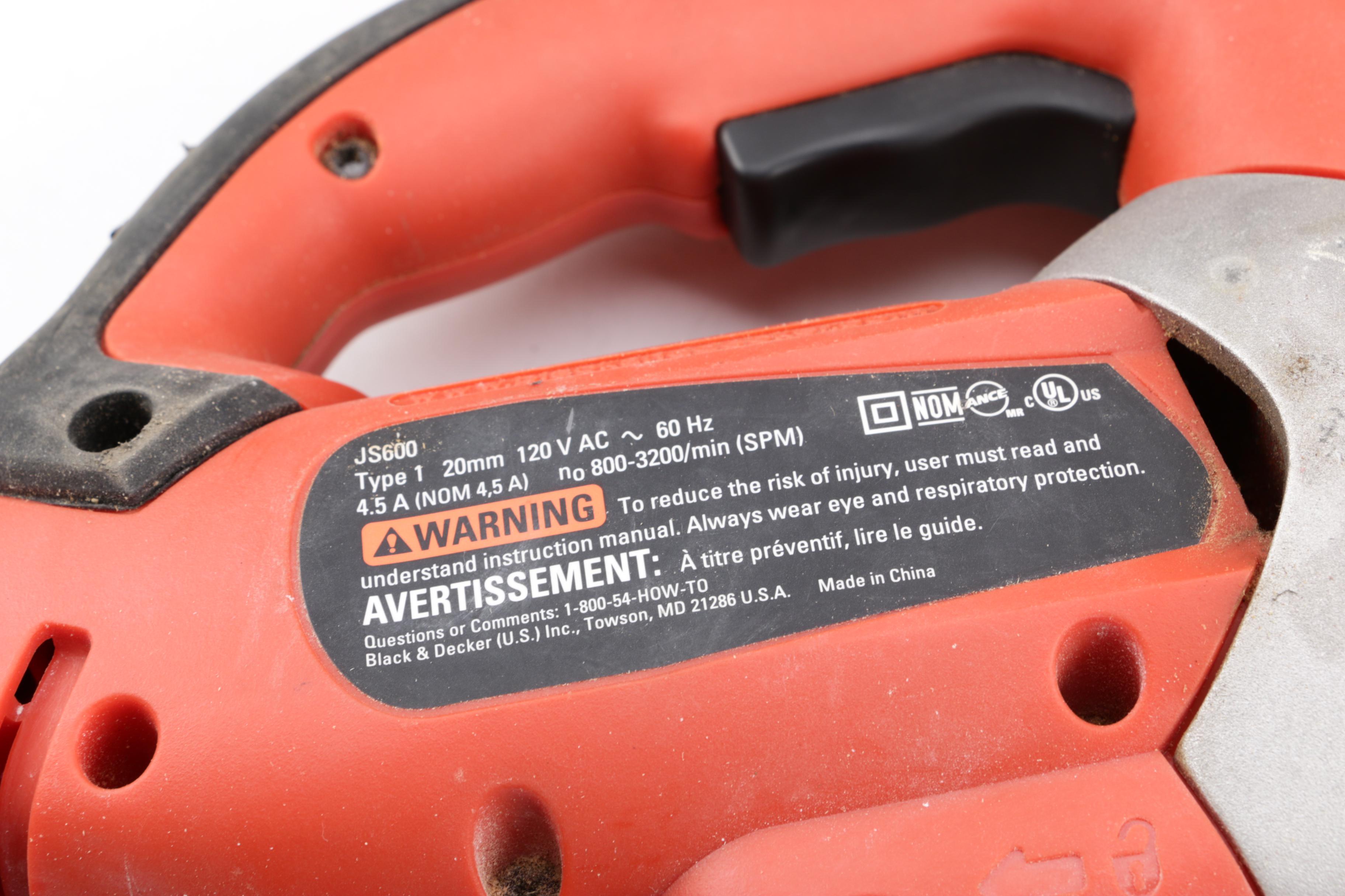 Dewalt Drill and Black+Decker Jig Saw with Drill Bit Sharpener