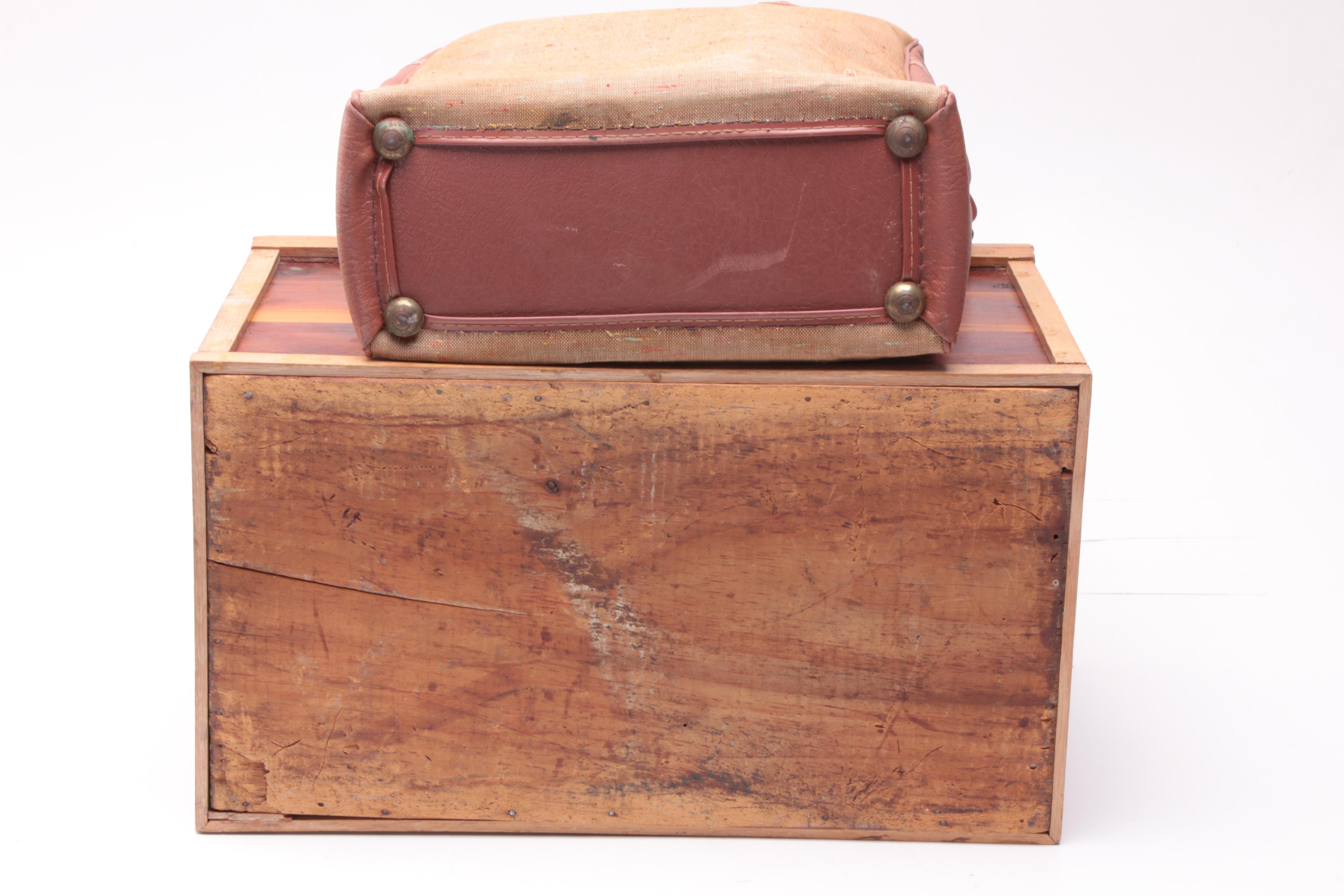 Vintage Ever Wear "Trav-L-Bar", Thermos Picnic Set, and Wooden Storage Box