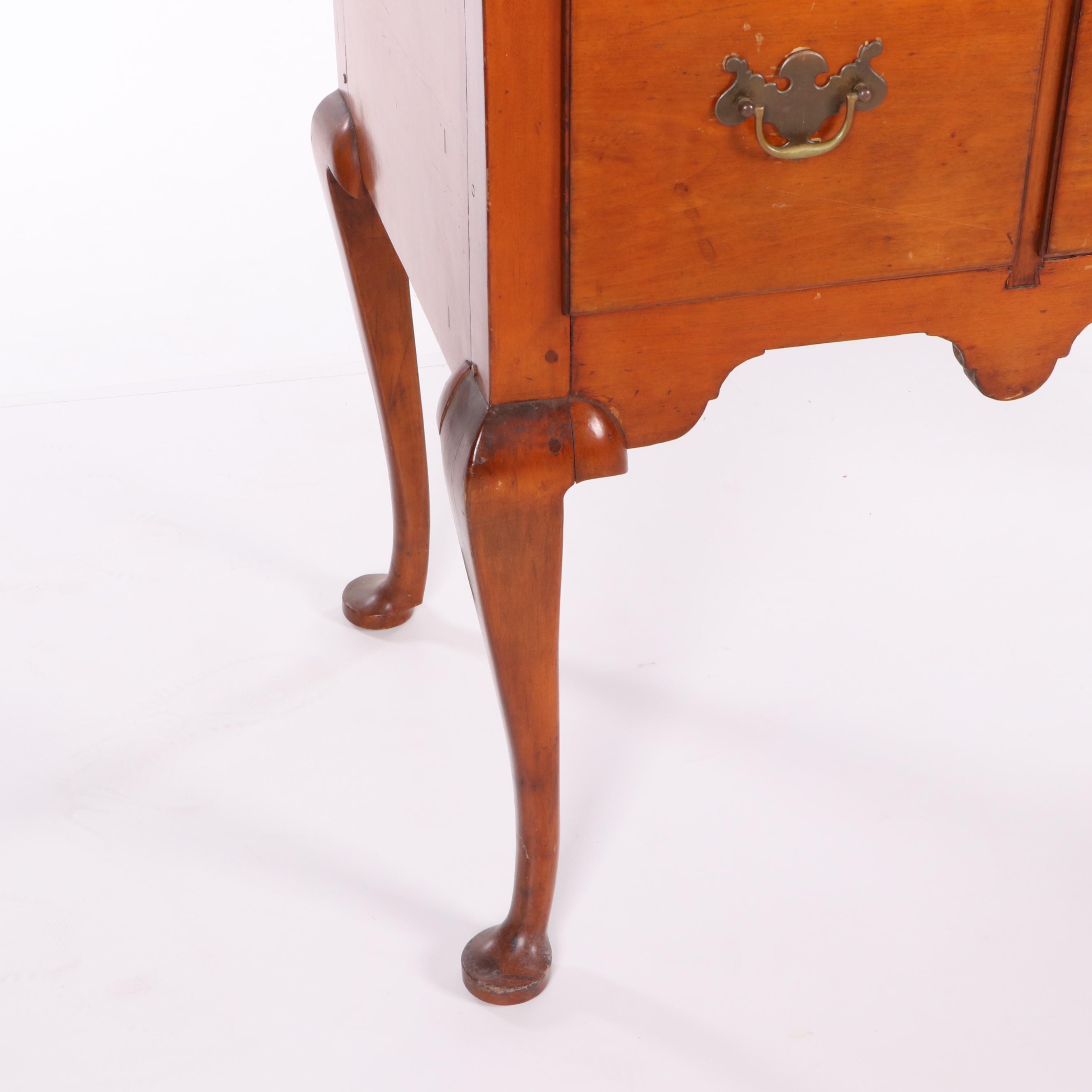 New England Queen Anne Cherrywood Highboy, Mid 18th Century