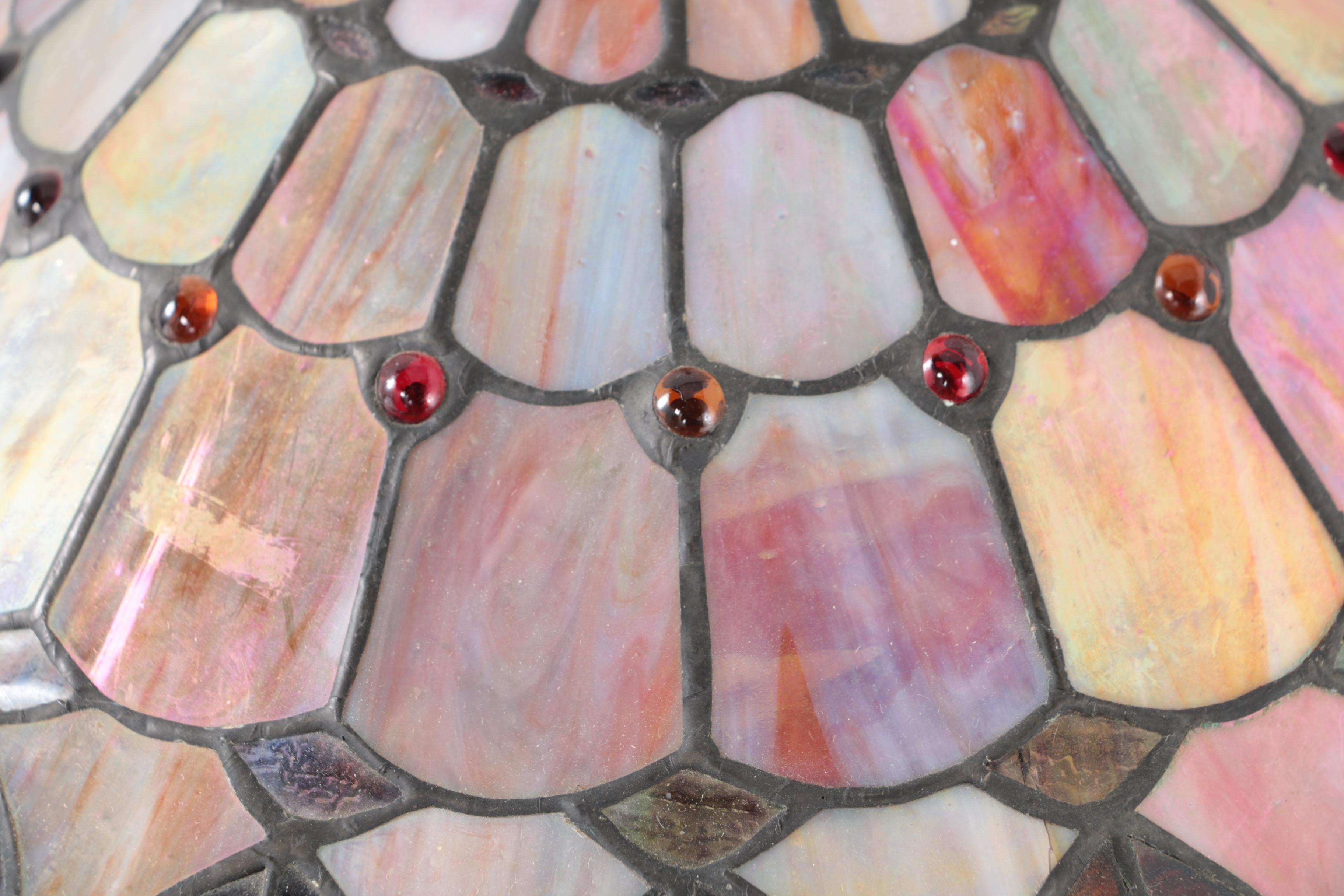 Dale Tiffany Craftsman Style Slag and Stained Glass Table Lamp