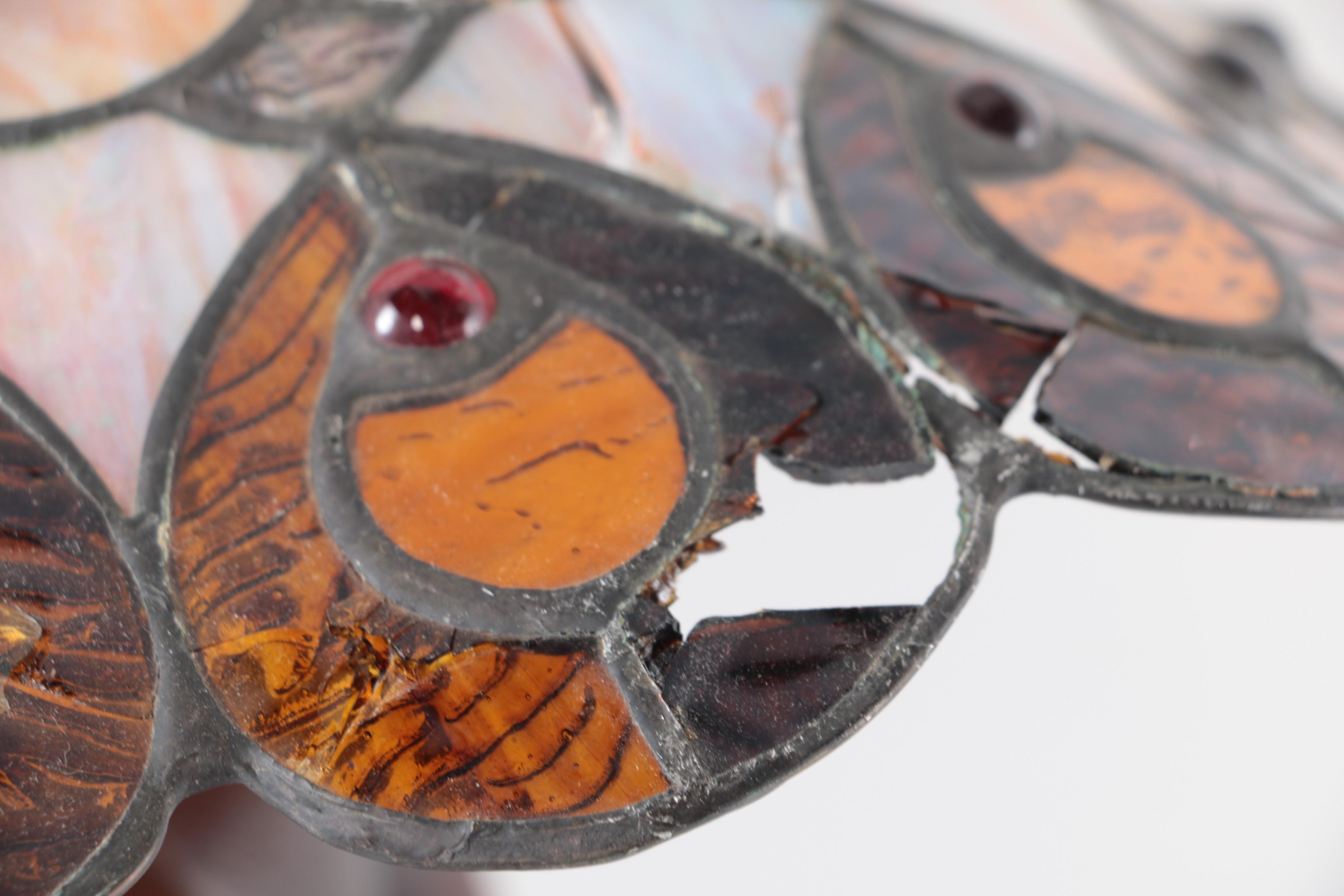 Dale Tiffany Craftsman Style Slag and Stained Glass Table Lamp