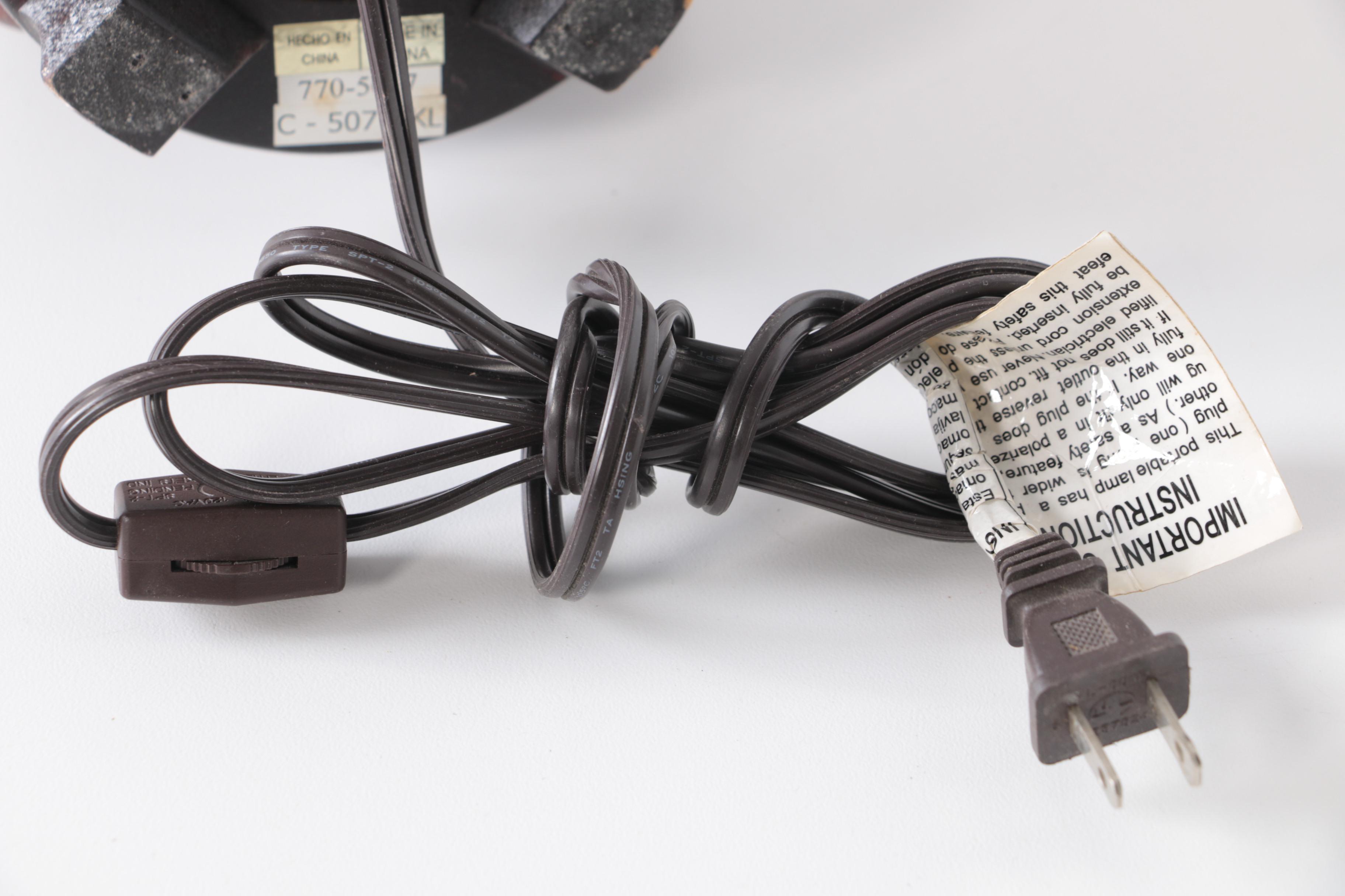 Dale Tiffany Craftsman Style Slag and Stained Glass Table Lamp