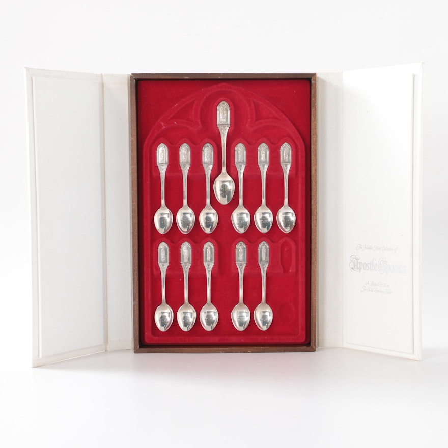 Franklin Mint Limited Edition "Apostle Spoons" Sterling Silver Spoon Set