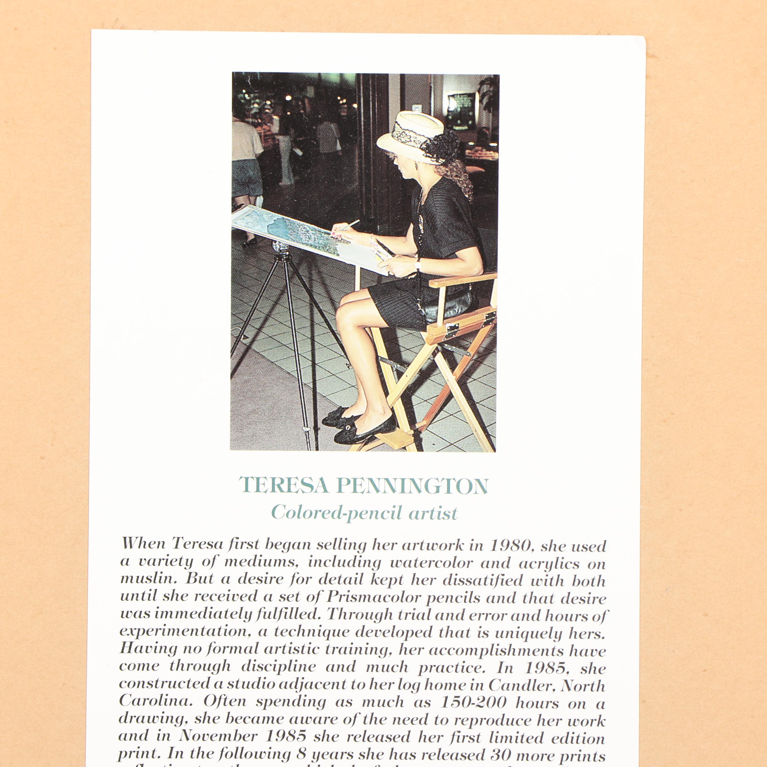 Teresa Pennington Limited Edition Offset Lithograph "Spring at Grove Park"