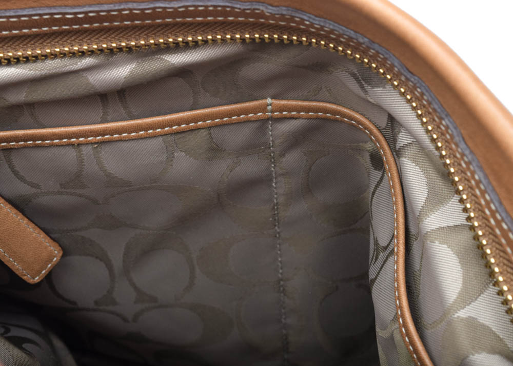 Coach Tan Leather Bucket Bag