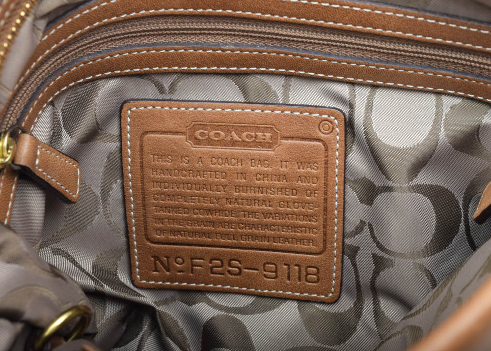 Coach Tan Leather Bucket Bag