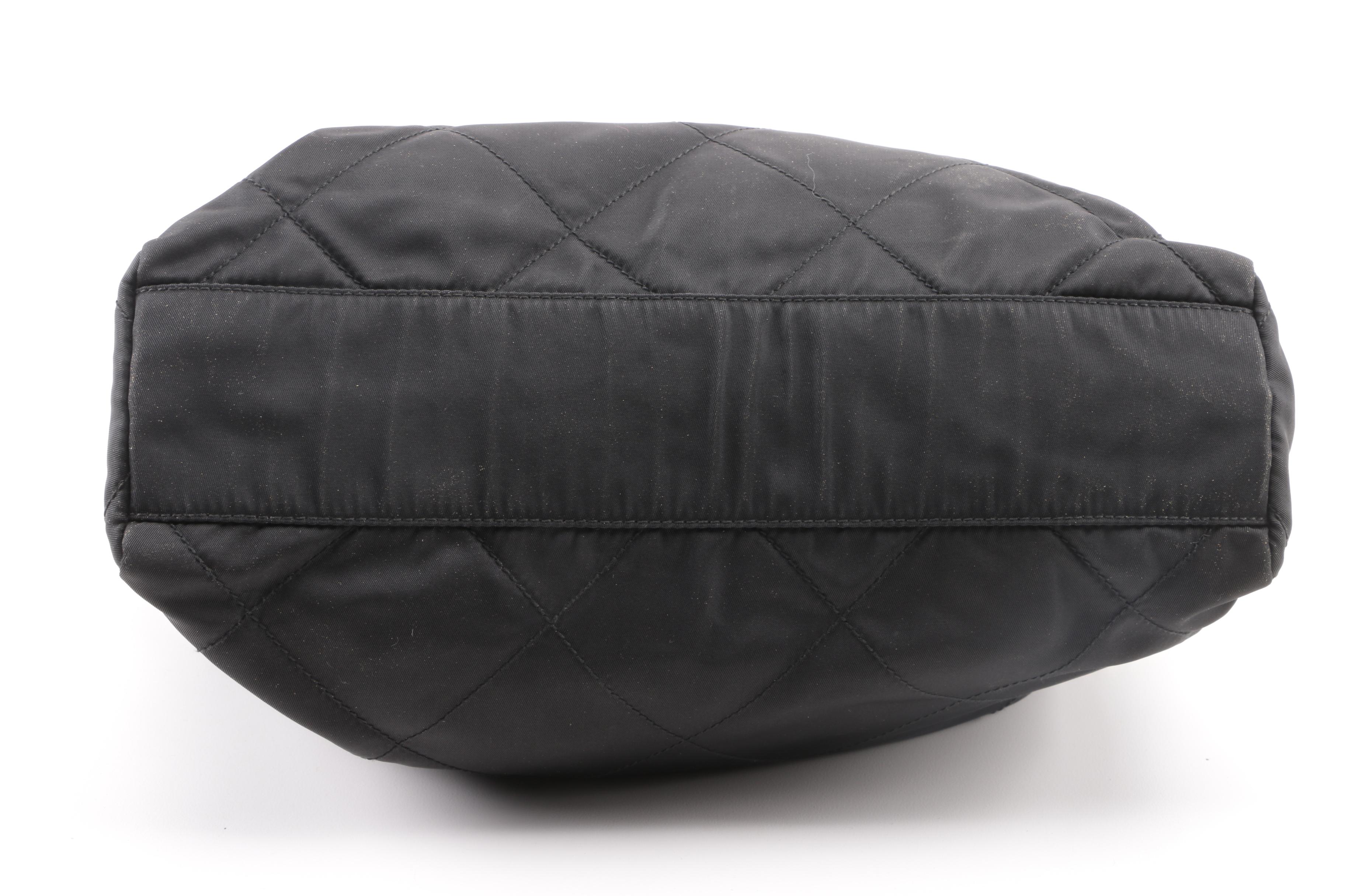 Prada Quilted Black Nylon Shoulder Bag