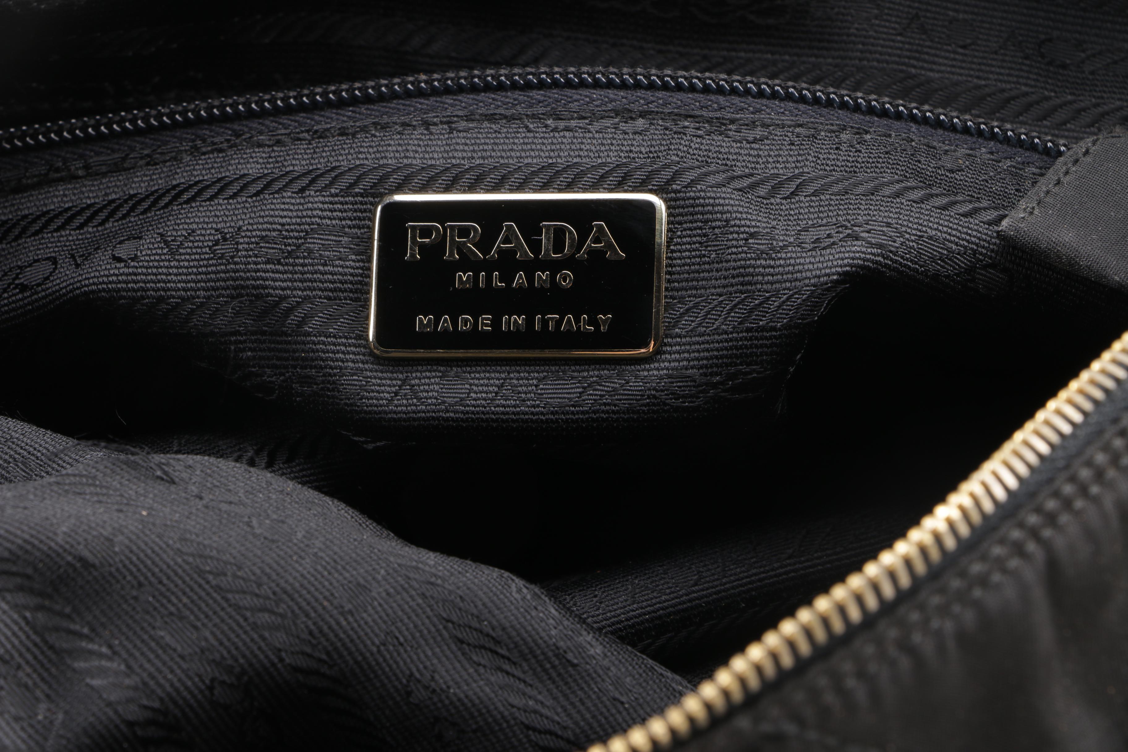 Prada Quilted Black Nylon Shoulder Bag