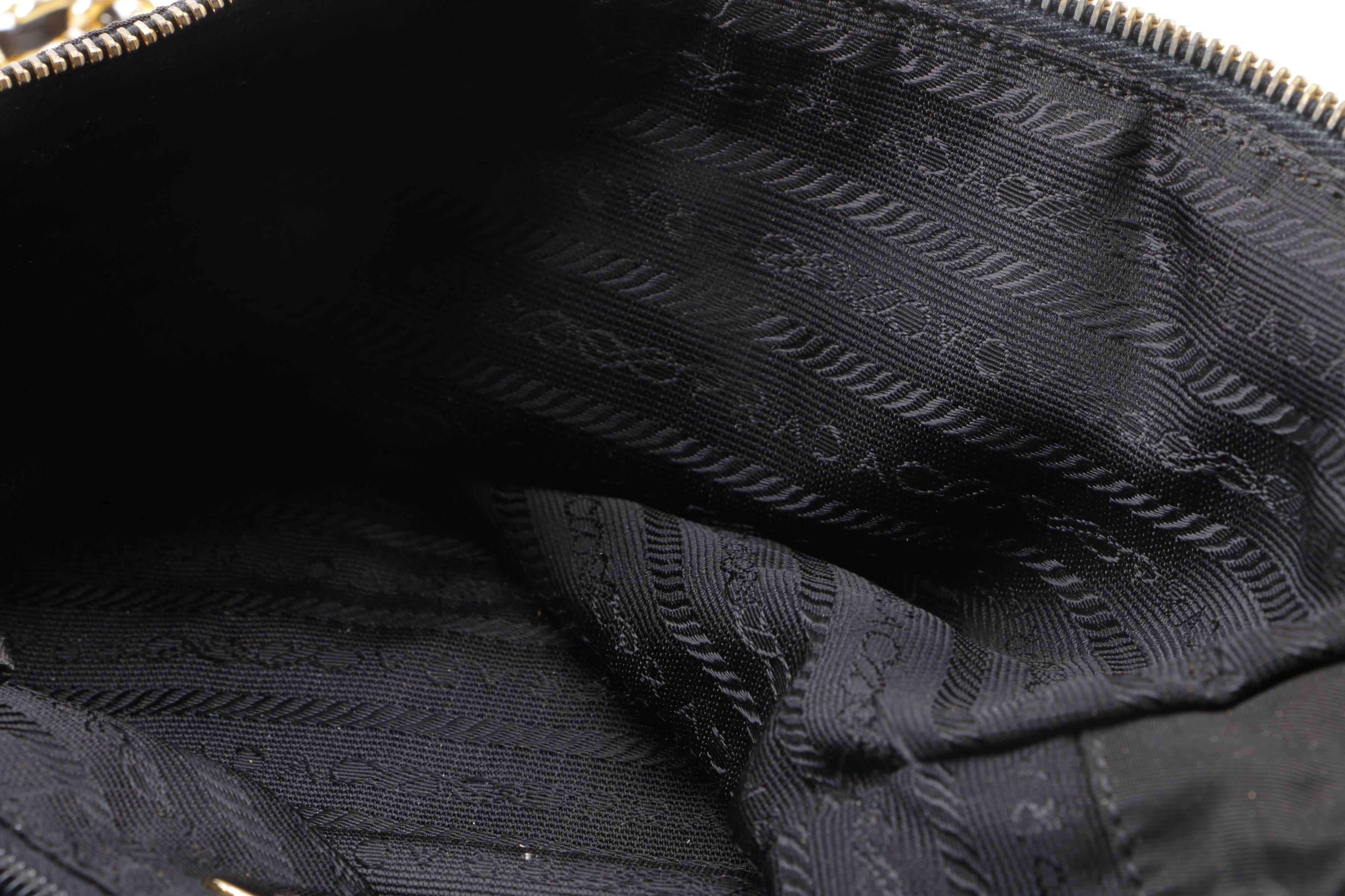Prada Quilted Black Nylon Shoulder Bag