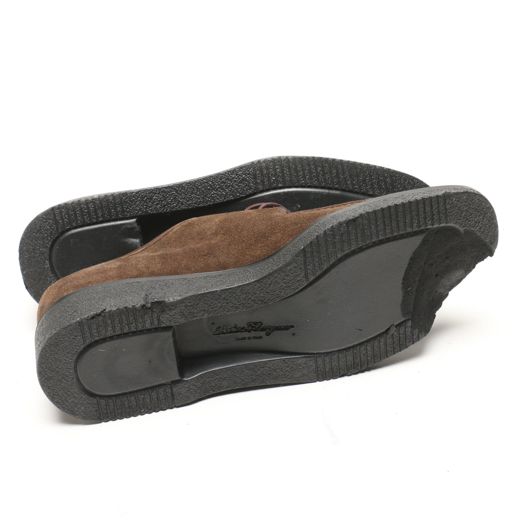 Men's Prada Leather and Salvatore Ferragamo Suede Shoes